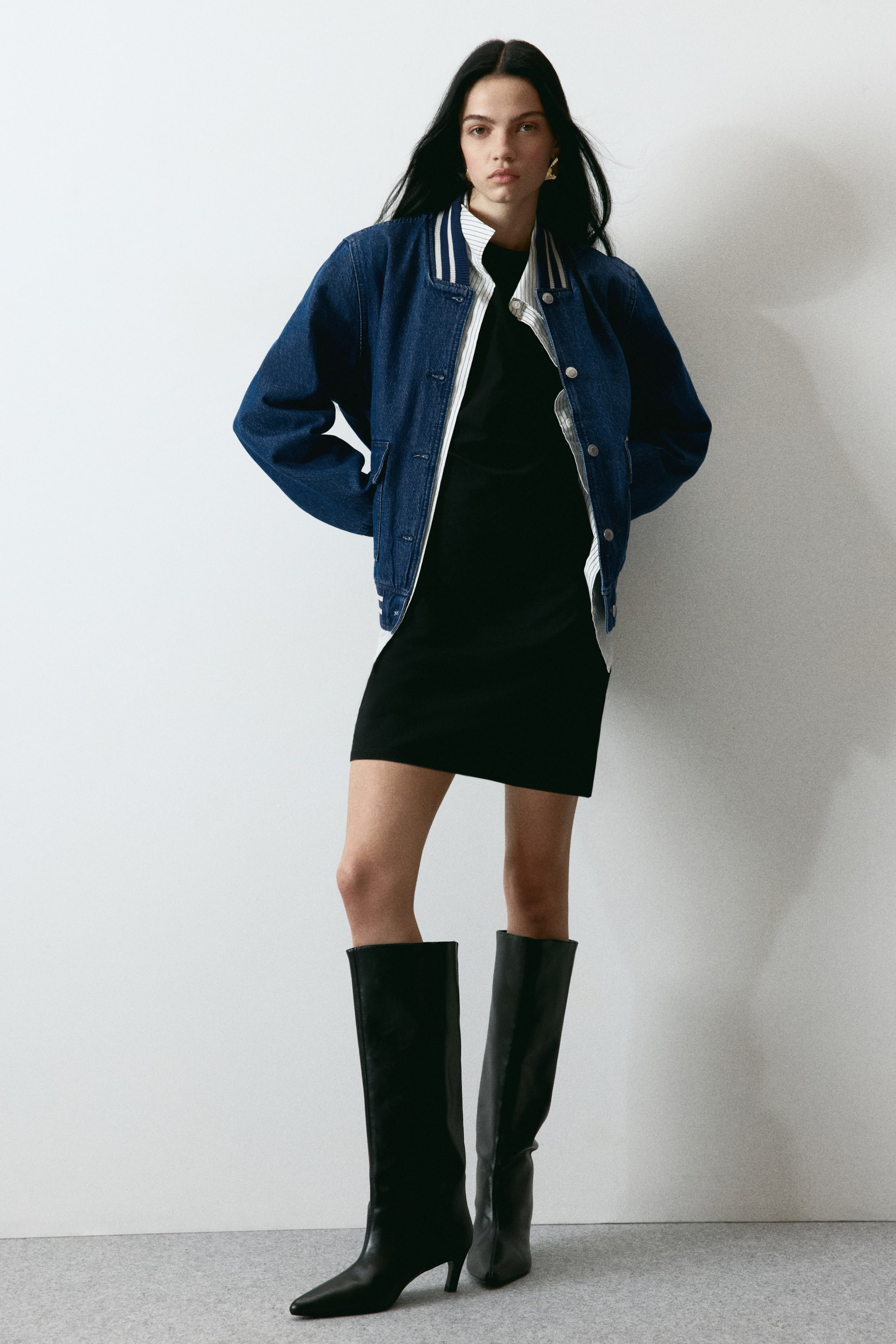 Denim Baseball Jacket