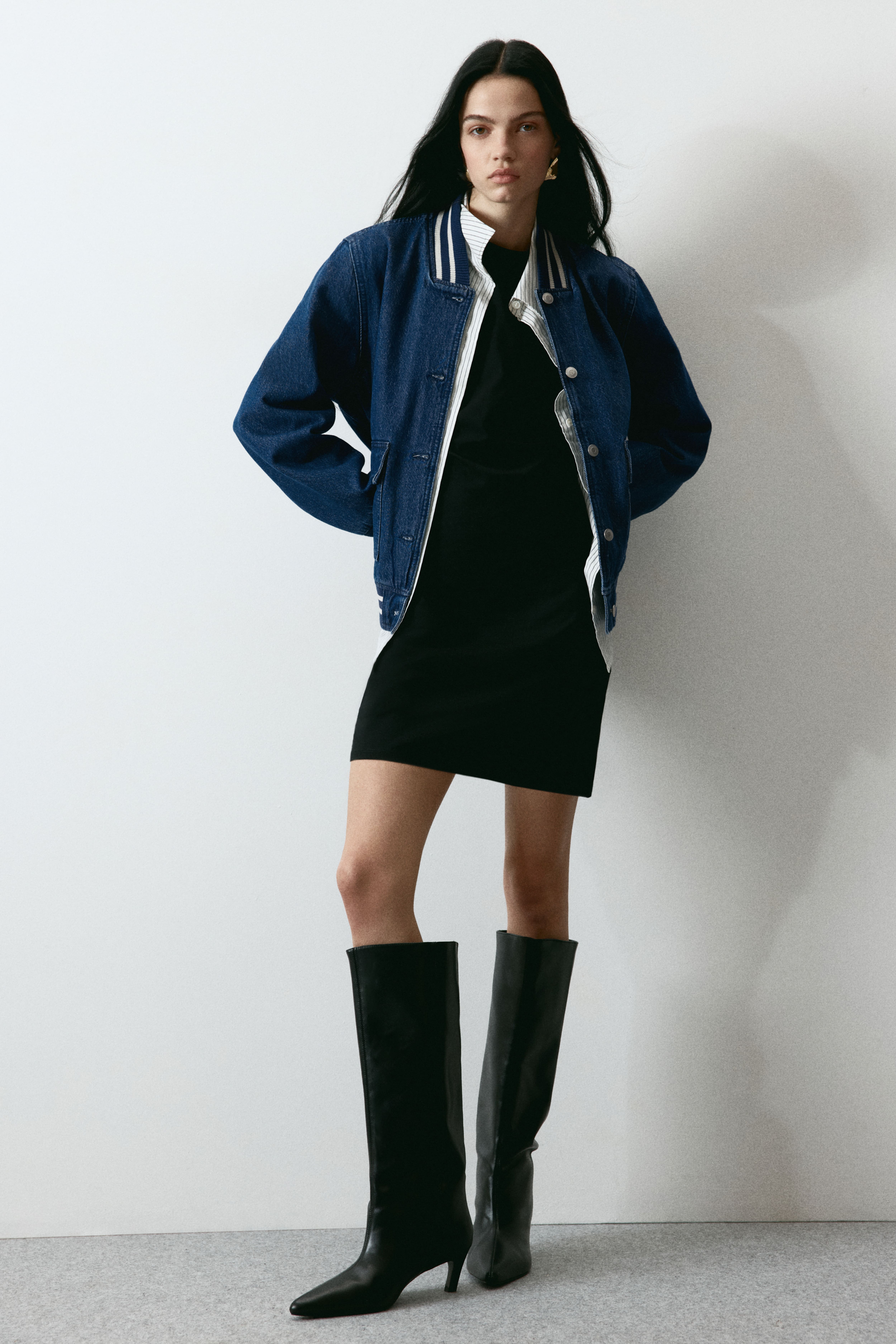 Denim Baseball Jacket