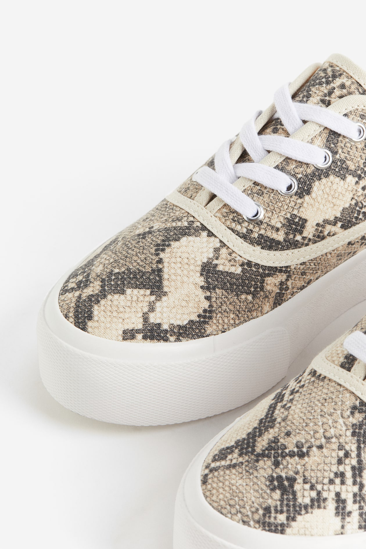 Women's Beige/snakeskin-patterned Chunky trainers | H&M PH