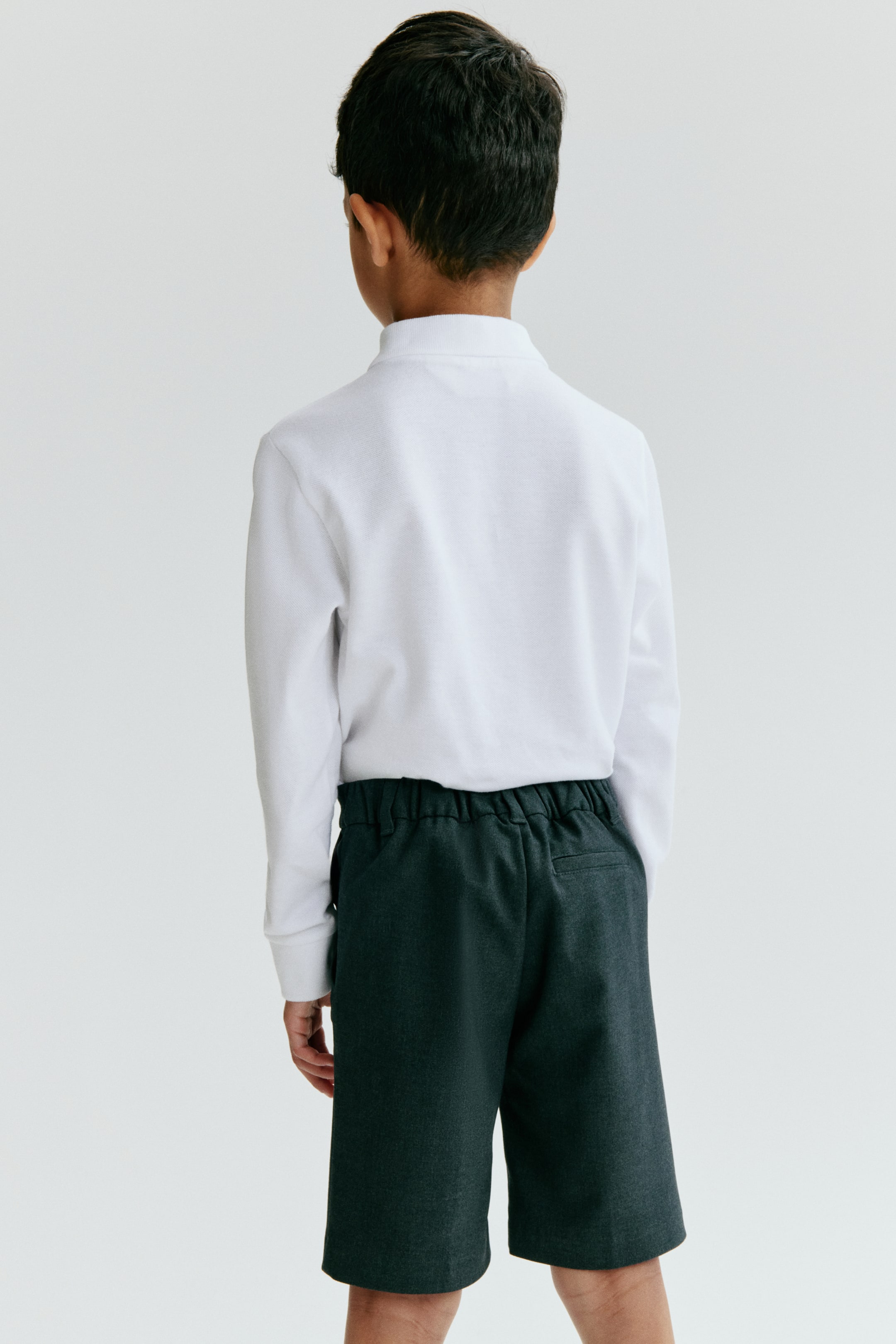 Детские рубашки H&M 2-pack Long-sleeved Polo Shirts — фото 6