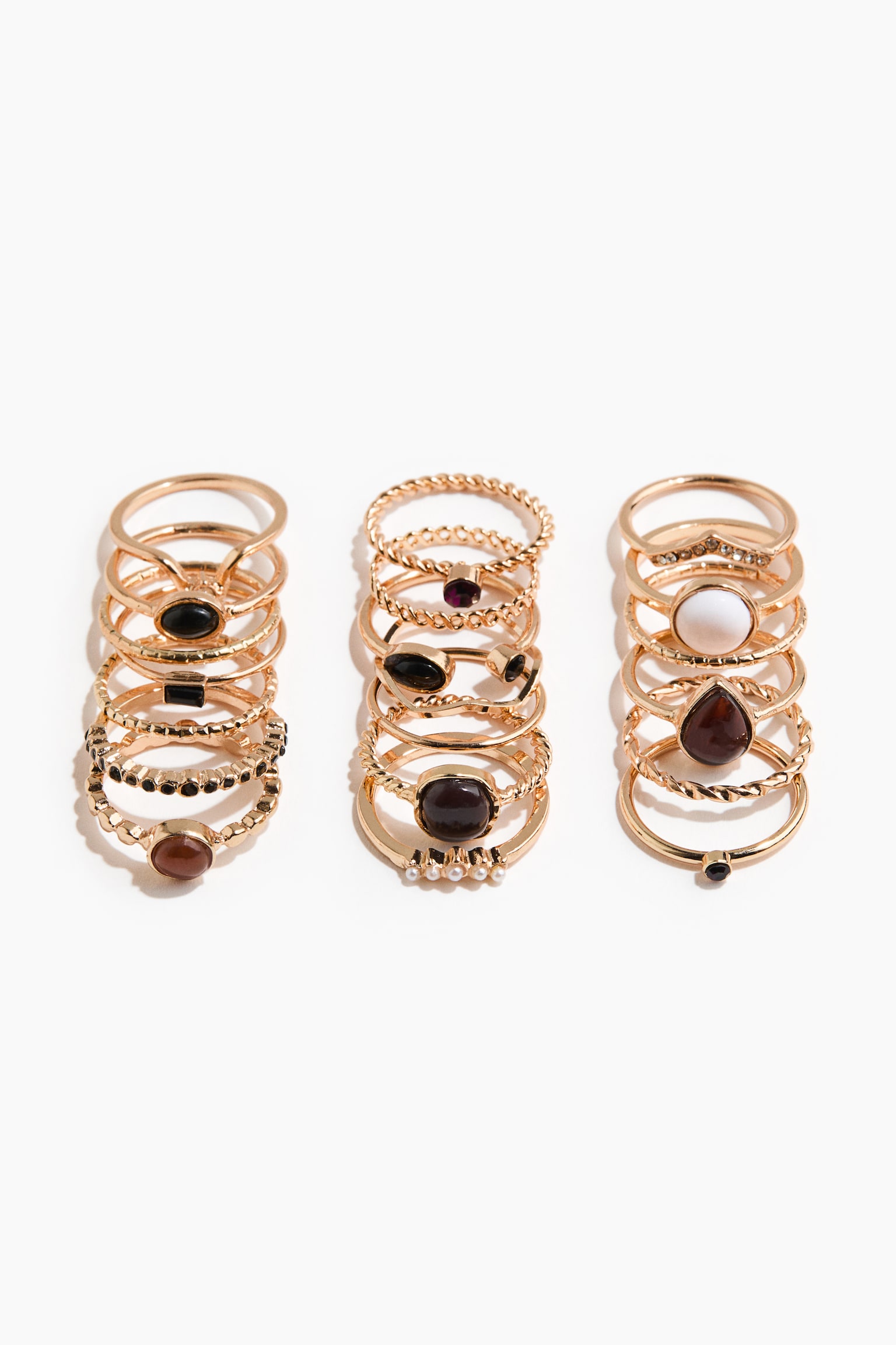20-pack rings - Gold-coloured/Brown/Black