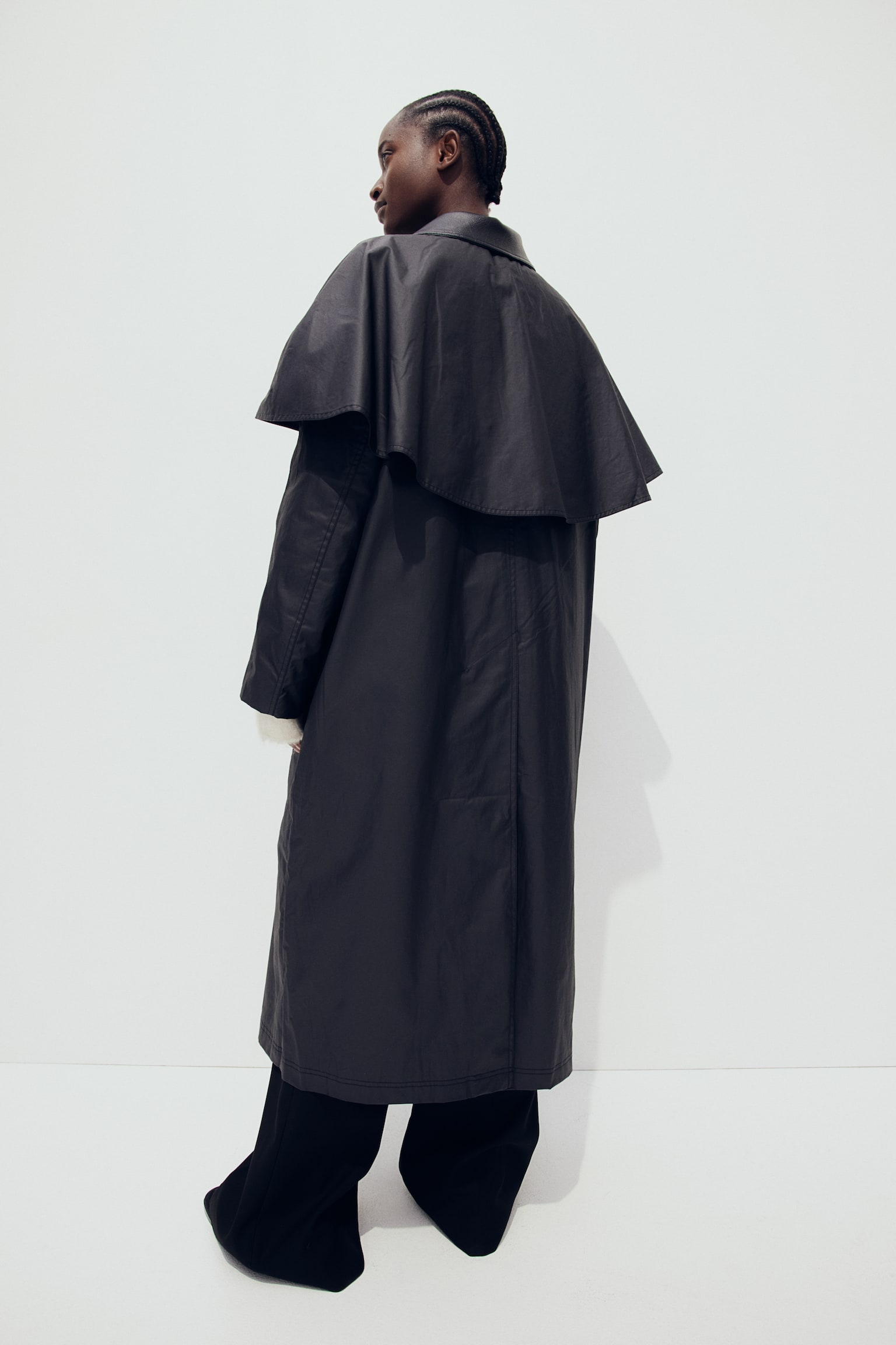 Waxed cotton coat - Black - 6