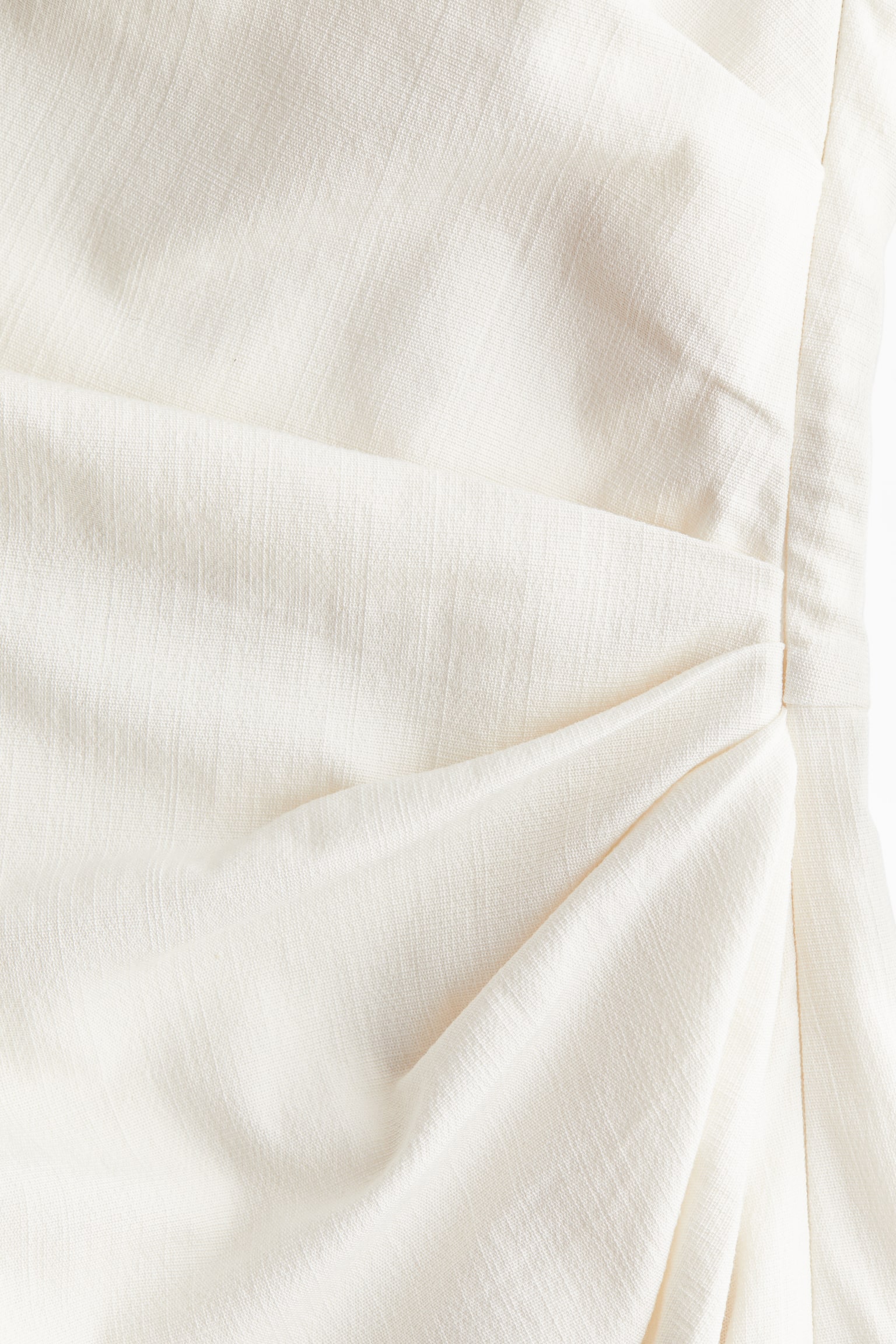 Draped One Shoulder Dress - White/Dark brown/Black - 6