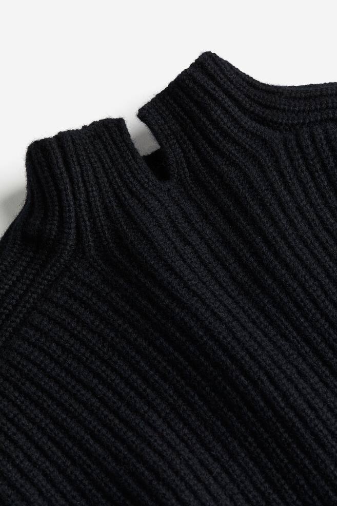 Oversized turtleneck jumper - Black/White/Black striped - 6