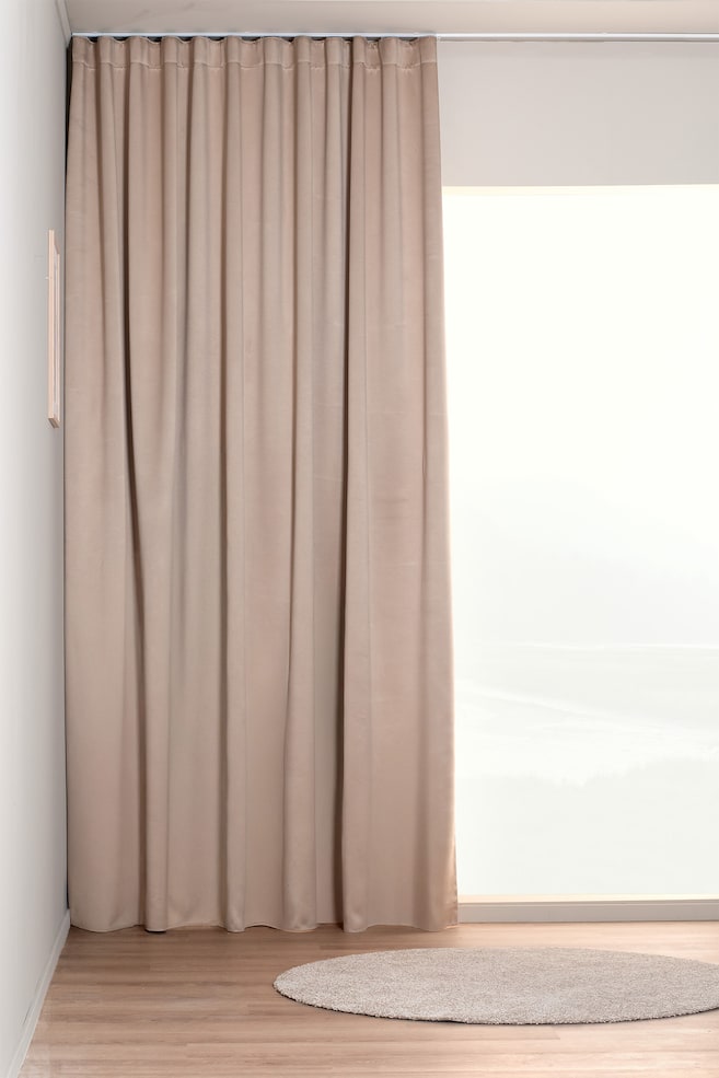 Lot De 1 Rideau Large Stilla - Beige/Vert Clair - 1