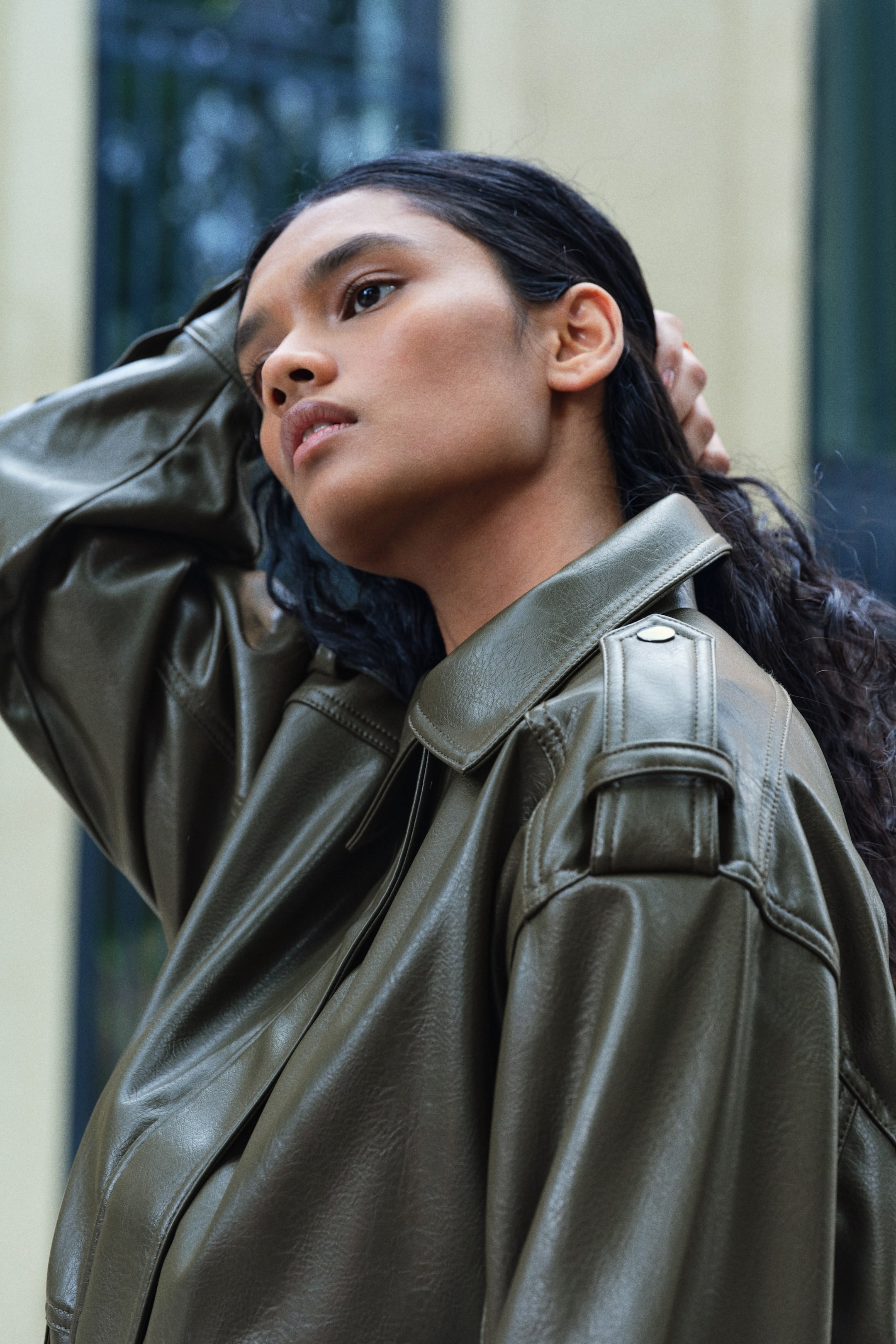 Coated Biker Jacket