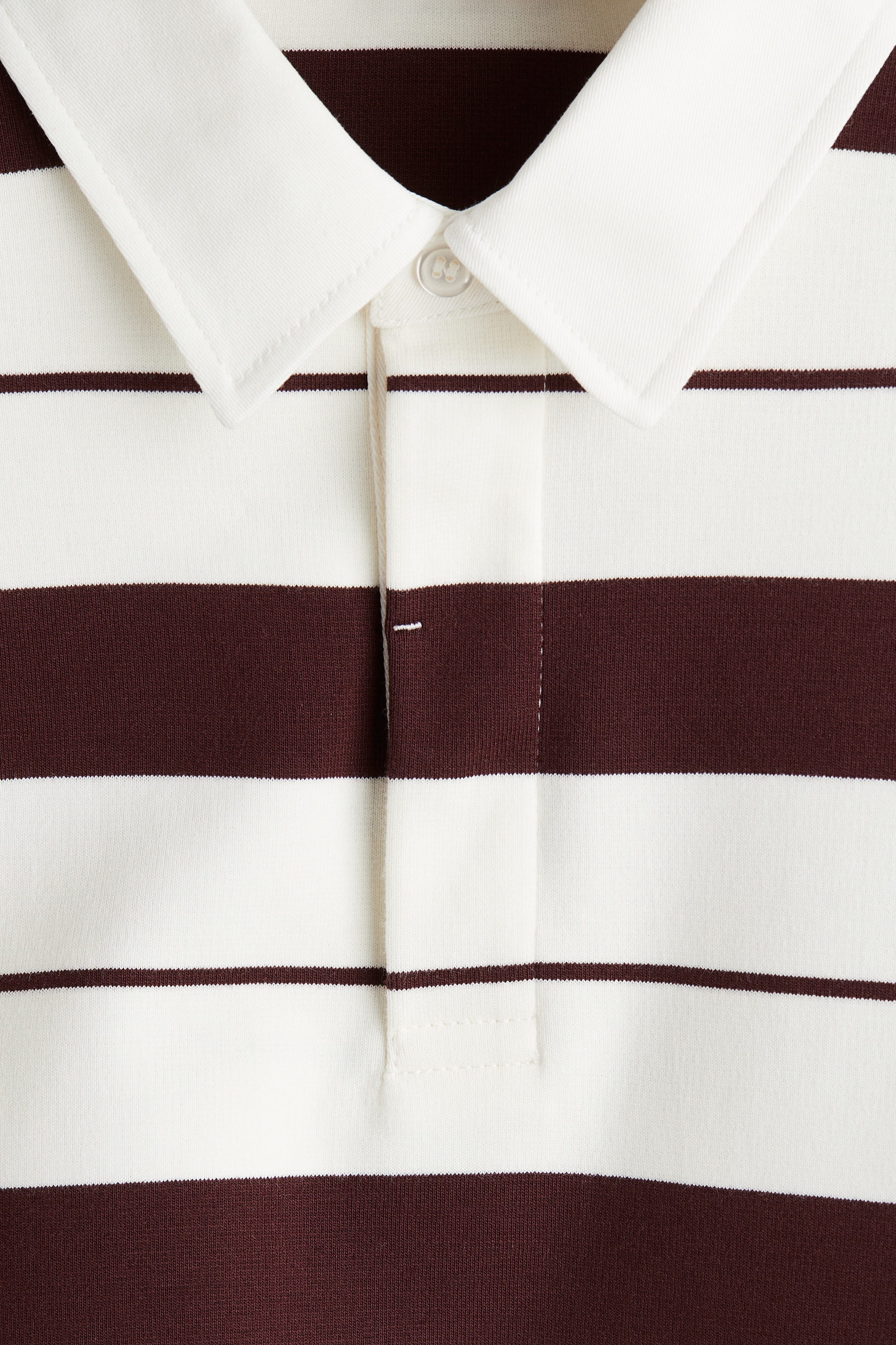 ルーズフィットラガーシャツ - ホワイト／ブラウンボーダー - Men | H&M JP