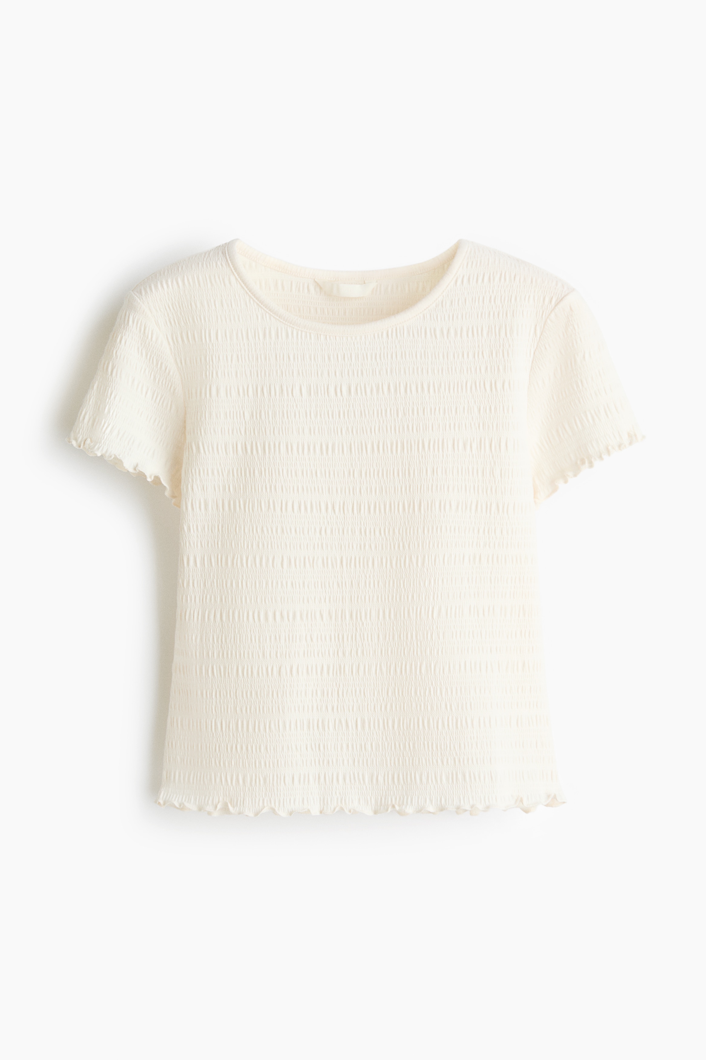 Smocked top - Cream/Black/Powder pink