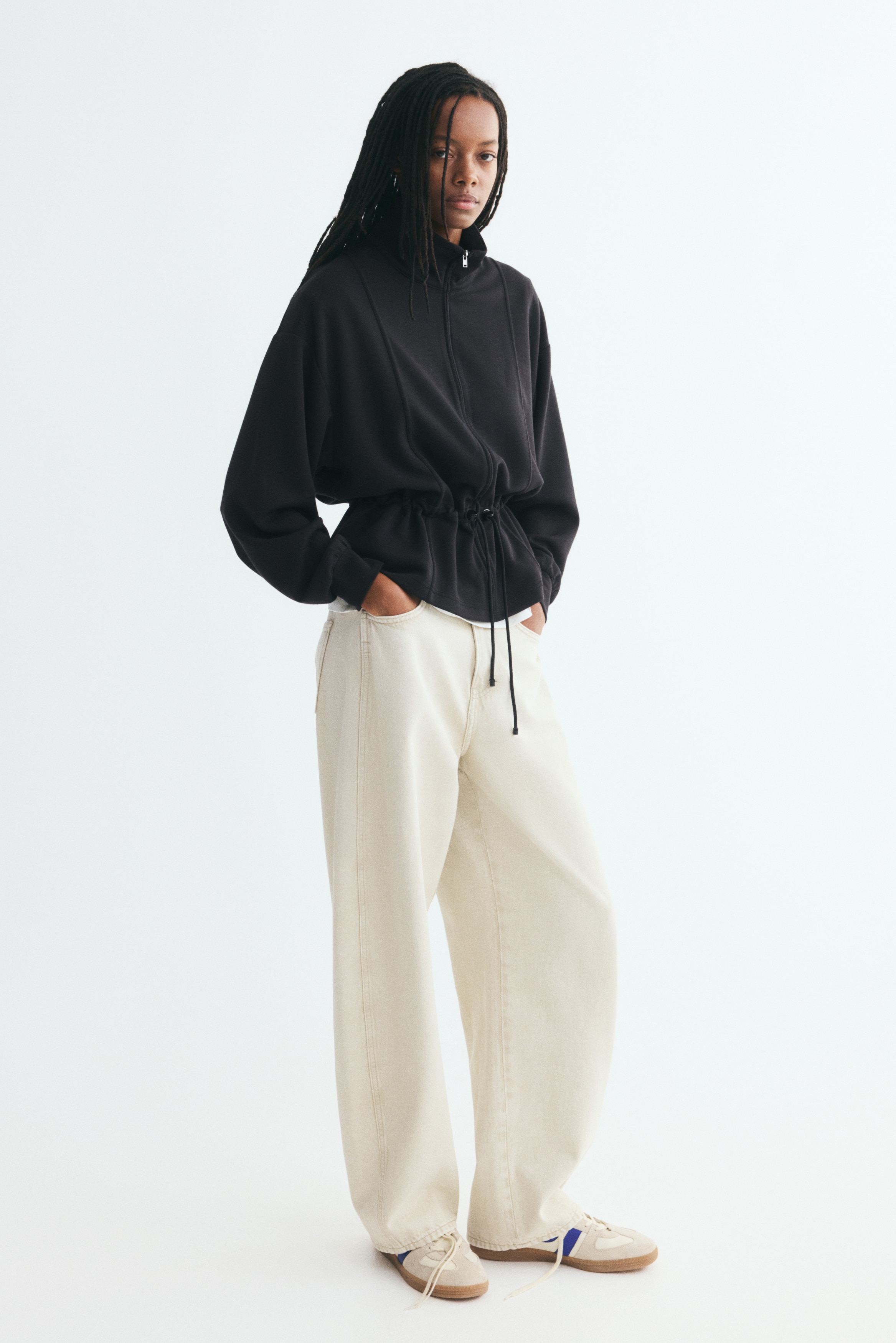 Sweat péplum zippéModèle