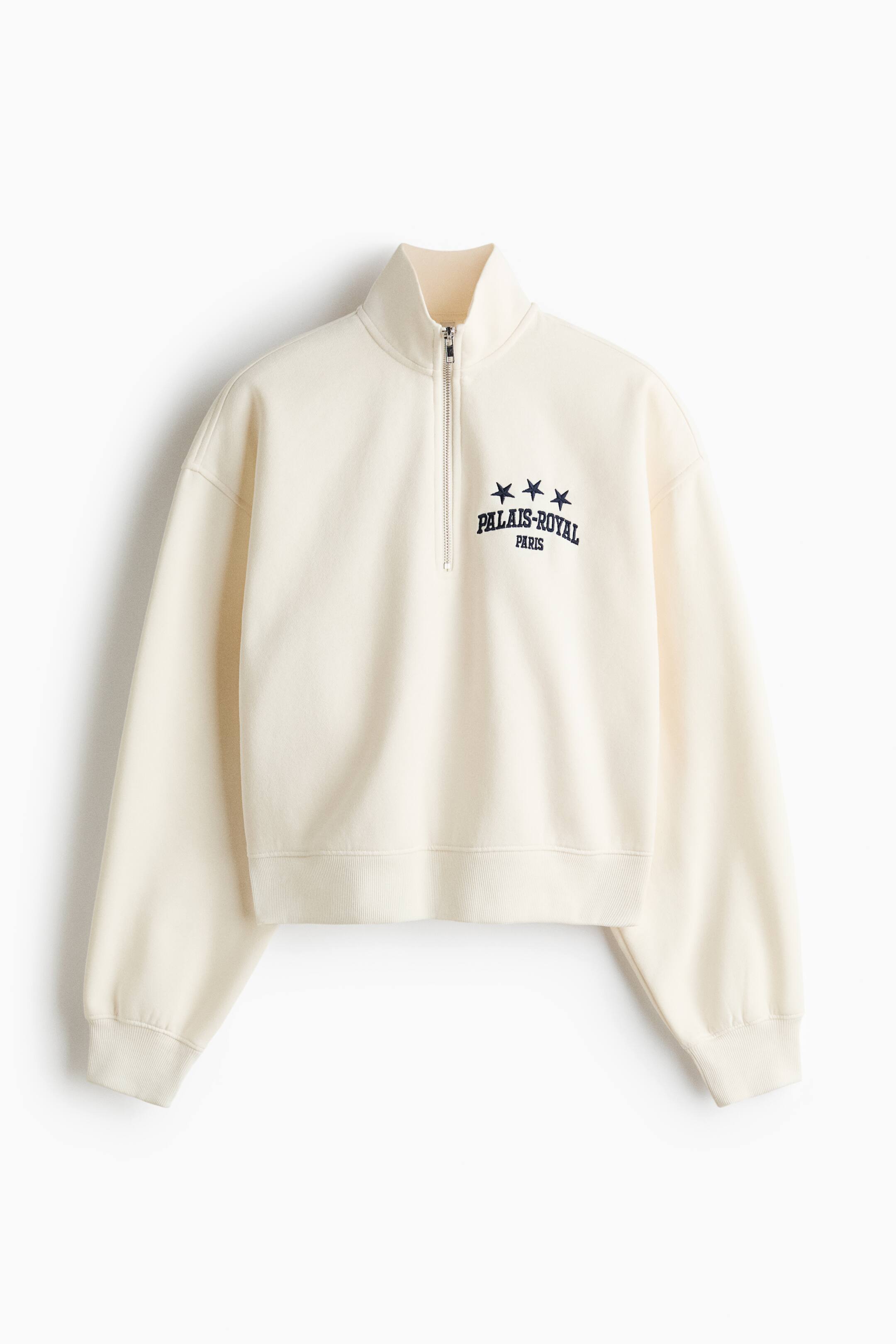 View larger image: Zip-top sweatshirt - Cream/Palais-Royal - Ladies | H&M 1