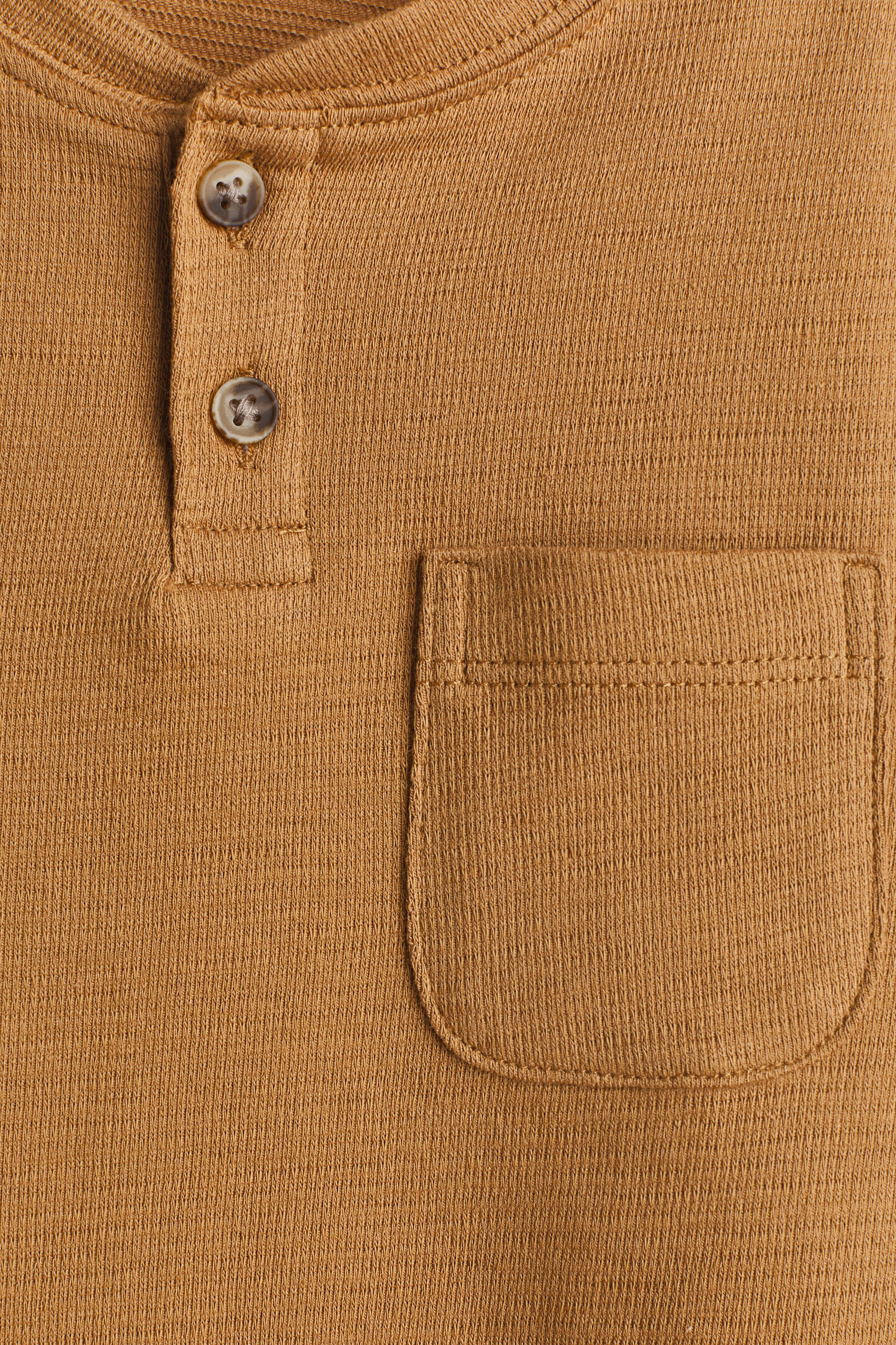 cotton henley shirt-image