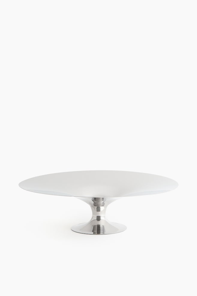 Footed stainless steel bowl - Silver-coloured - 1