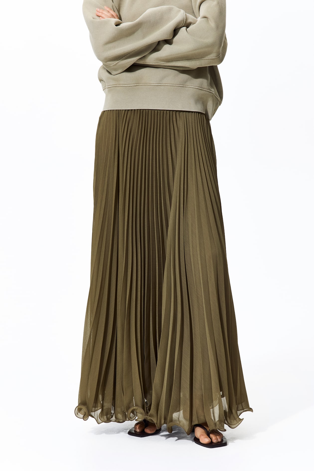 Sheer Pleated Skirt - image 3