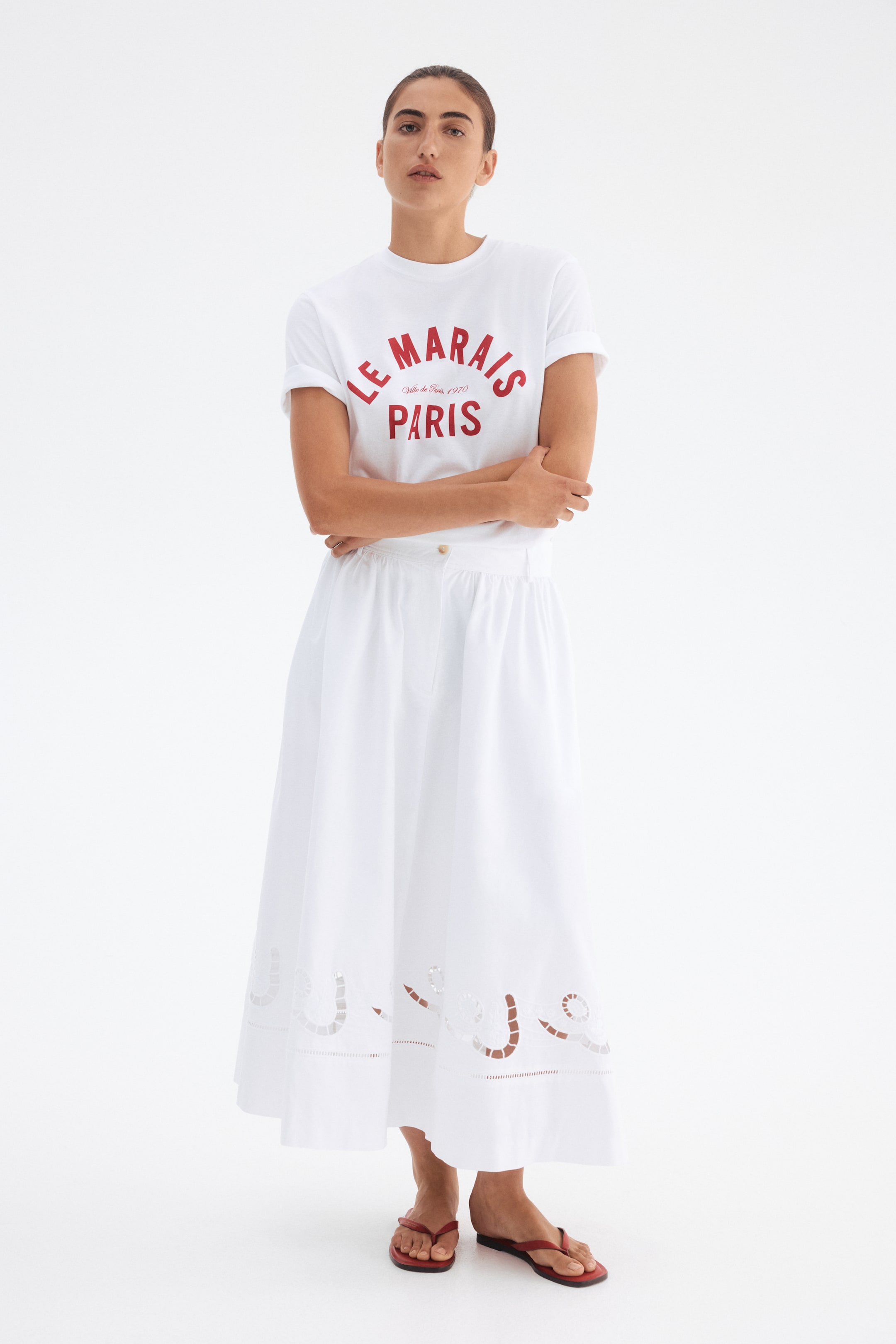 View larger image: Printed T-shirt - White/Paris - Ladies | H&M HK 1