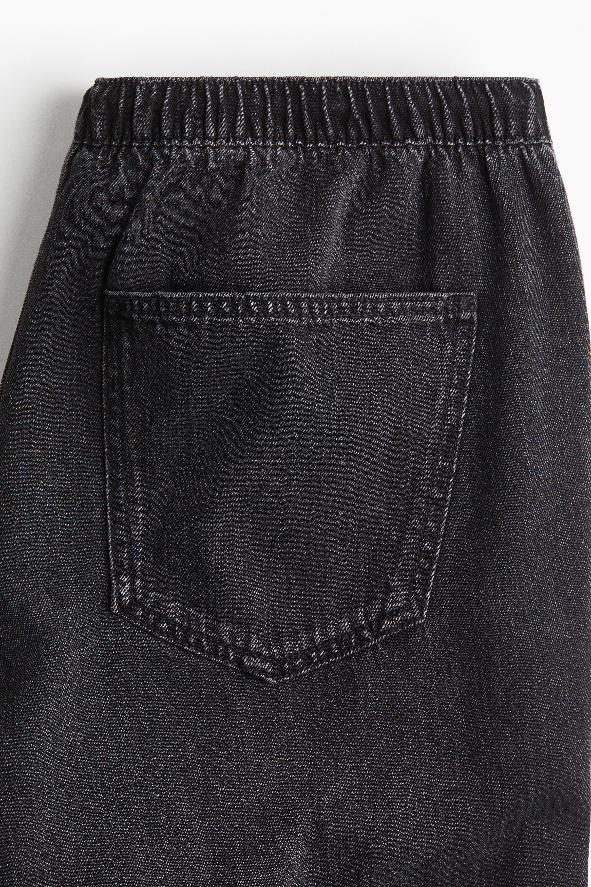 Denim drawstring trousers