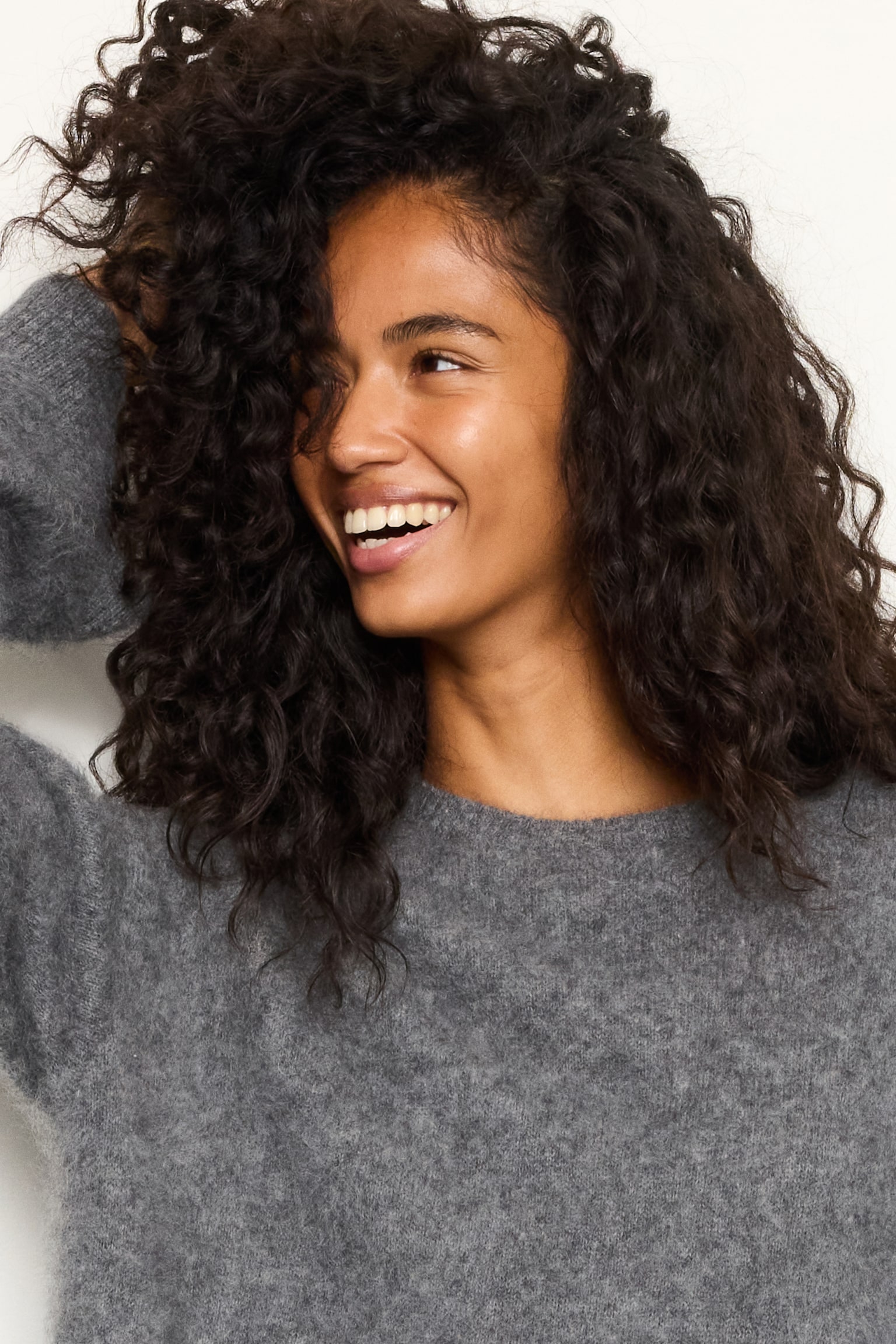 Женский свитер H&M Cashmere-Blend, цвет: Тёмный серый меланжевый — фото 4