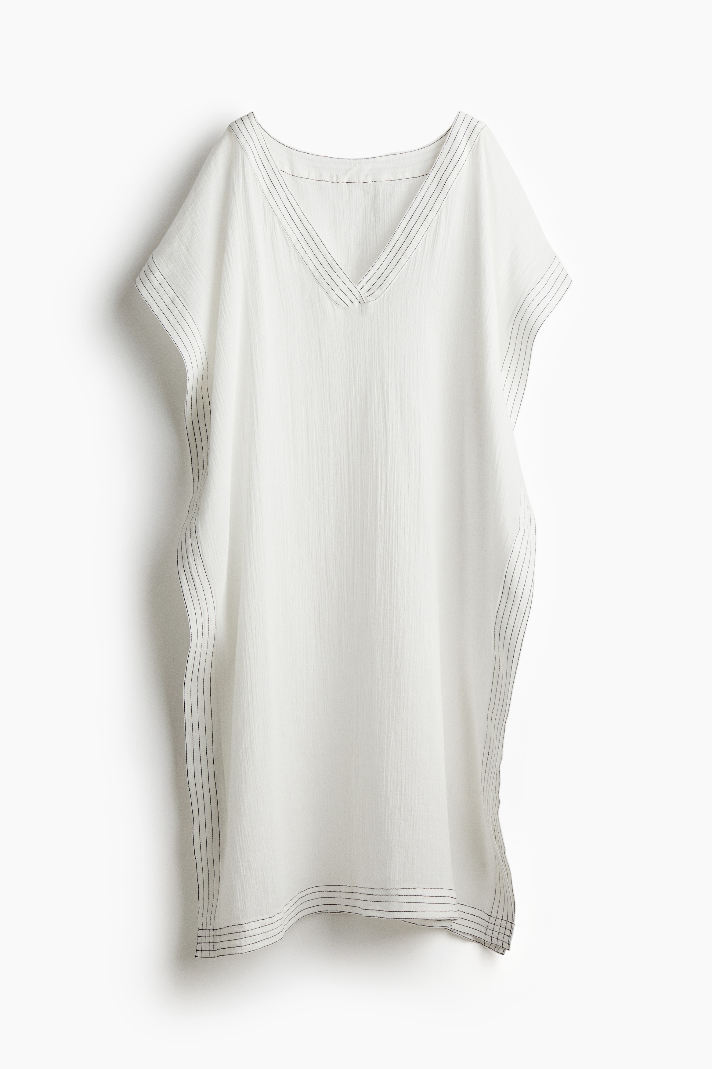 Linen-blend beach kaftan - White