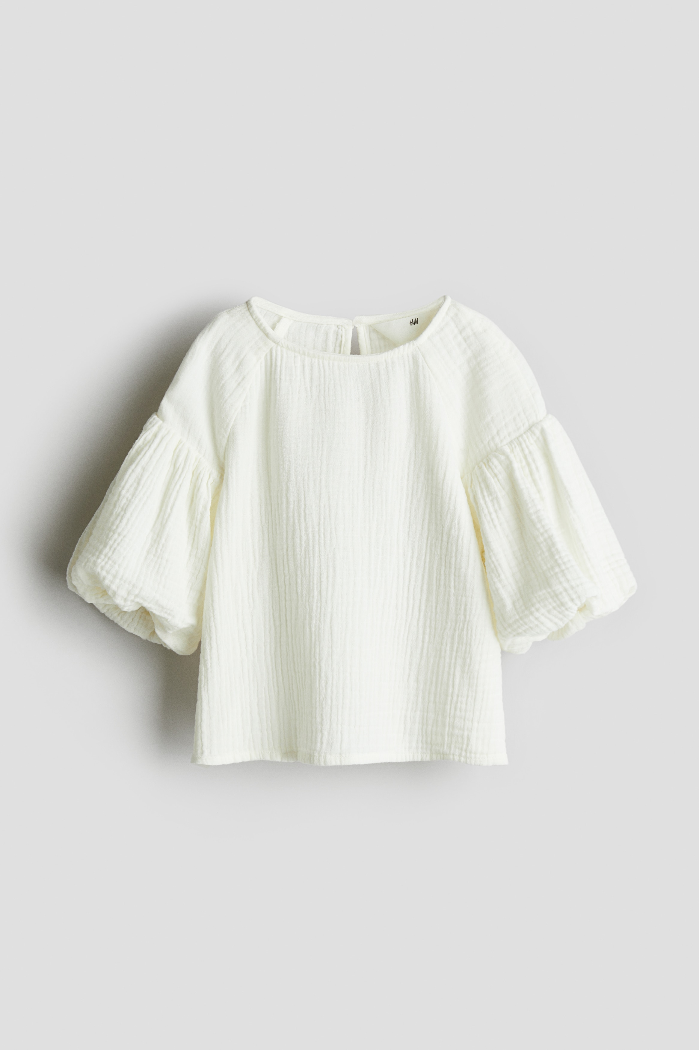 Cotton muslin blouse - White