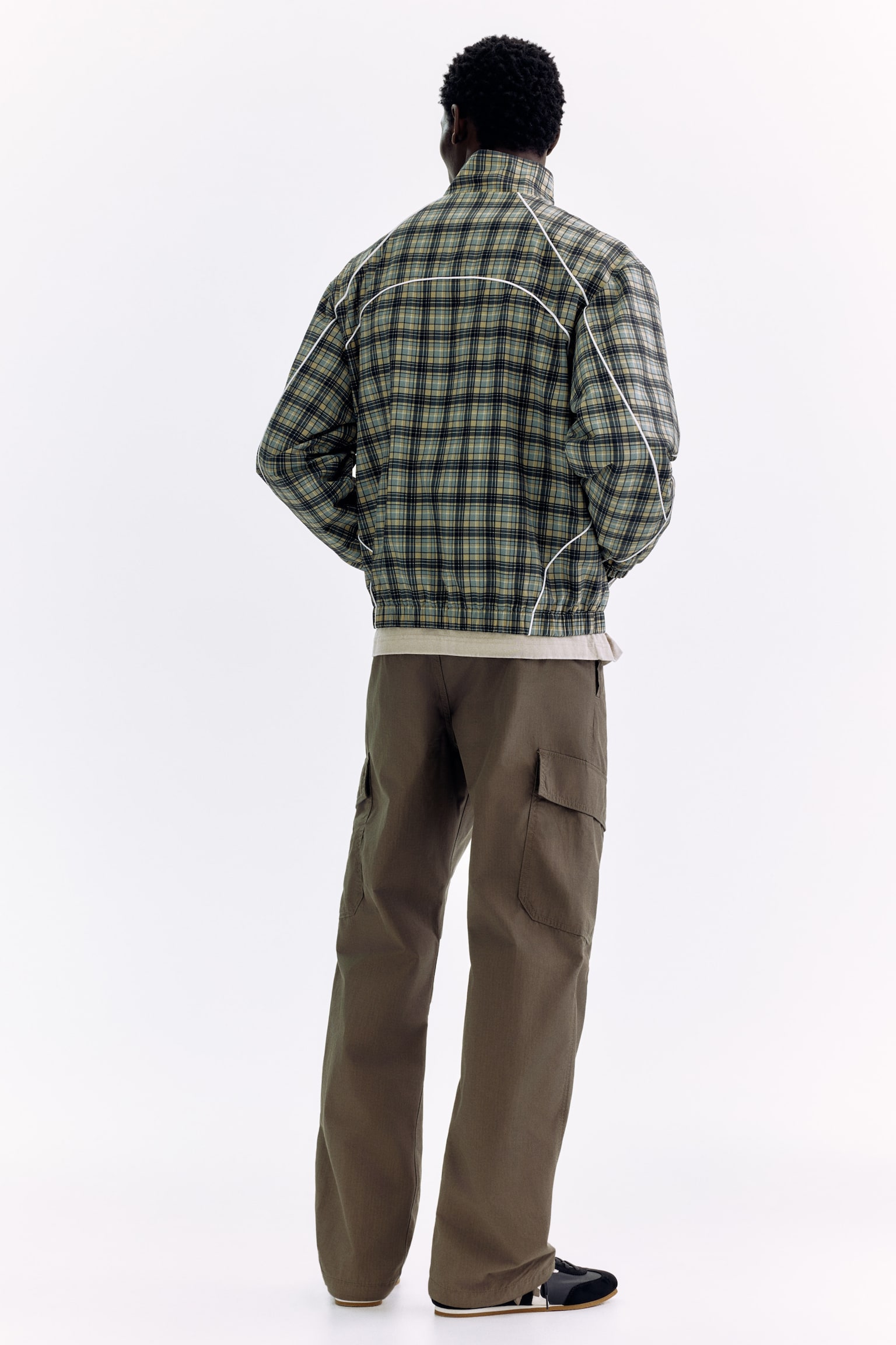 מכנסי דגמ"ח Regular Fit - אפור-חום/שחור - 3