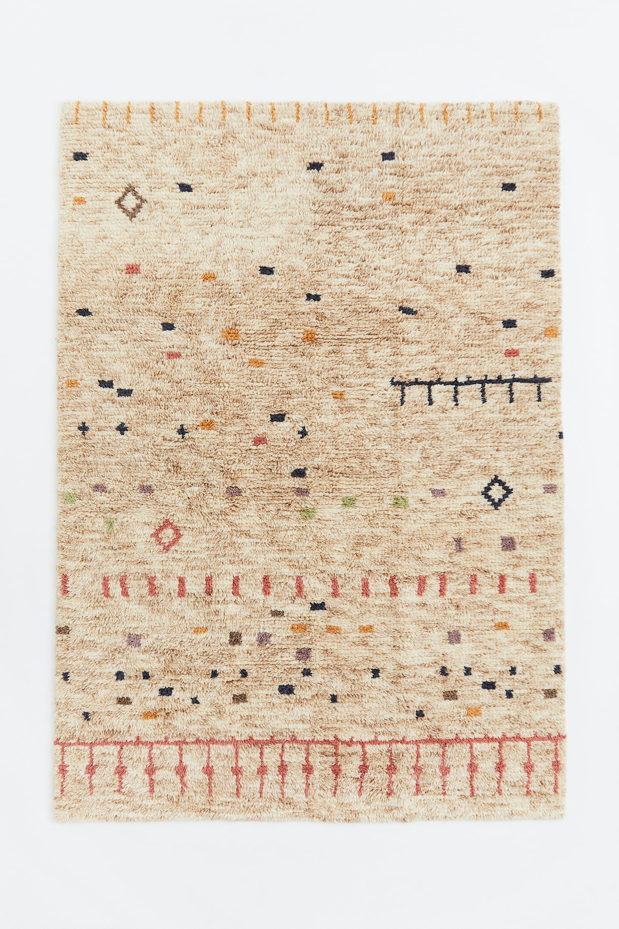 Large wool-blend rug - Beige/Patterned - Home All | H&M GB