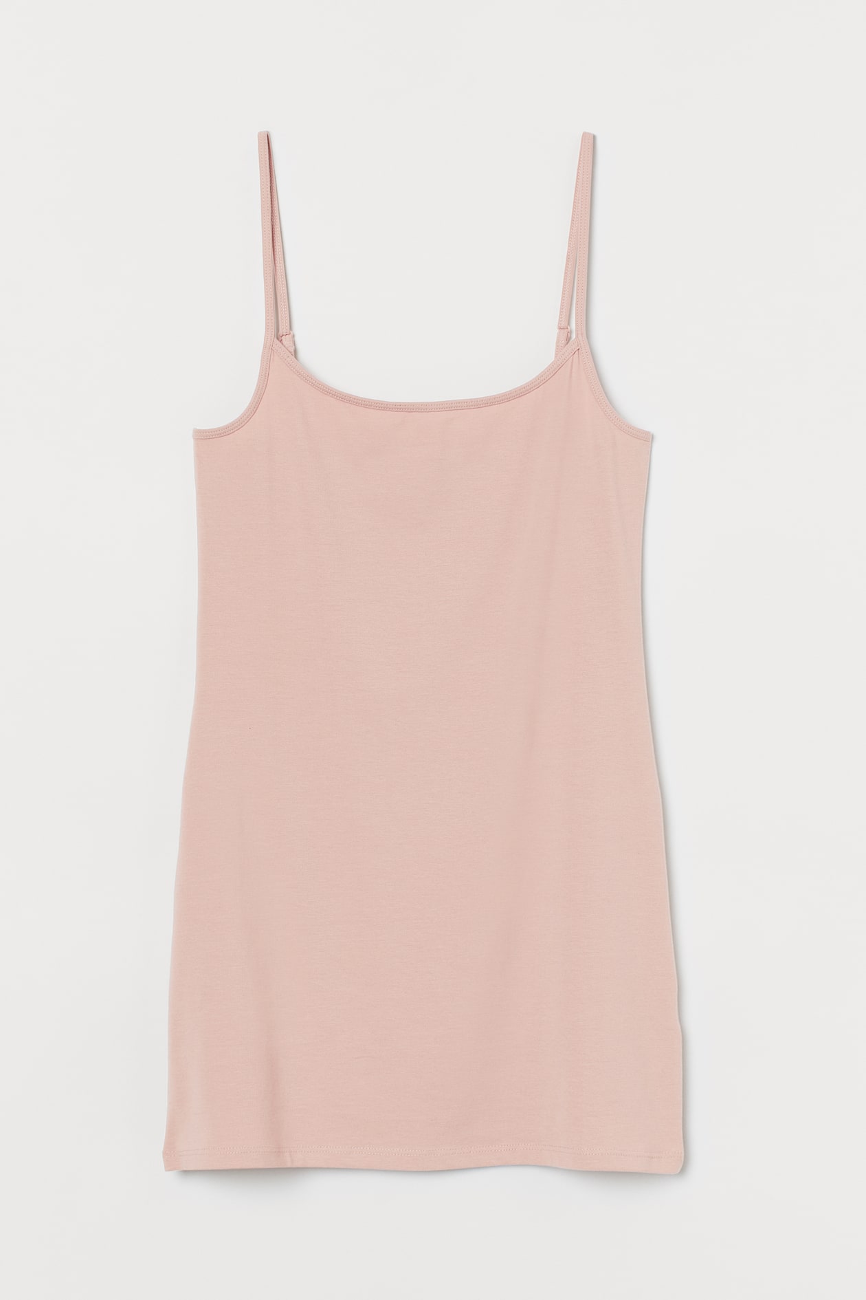 Long Tank Top - Sleeveless - Regular length - Powder pink - Ladies | H&M US