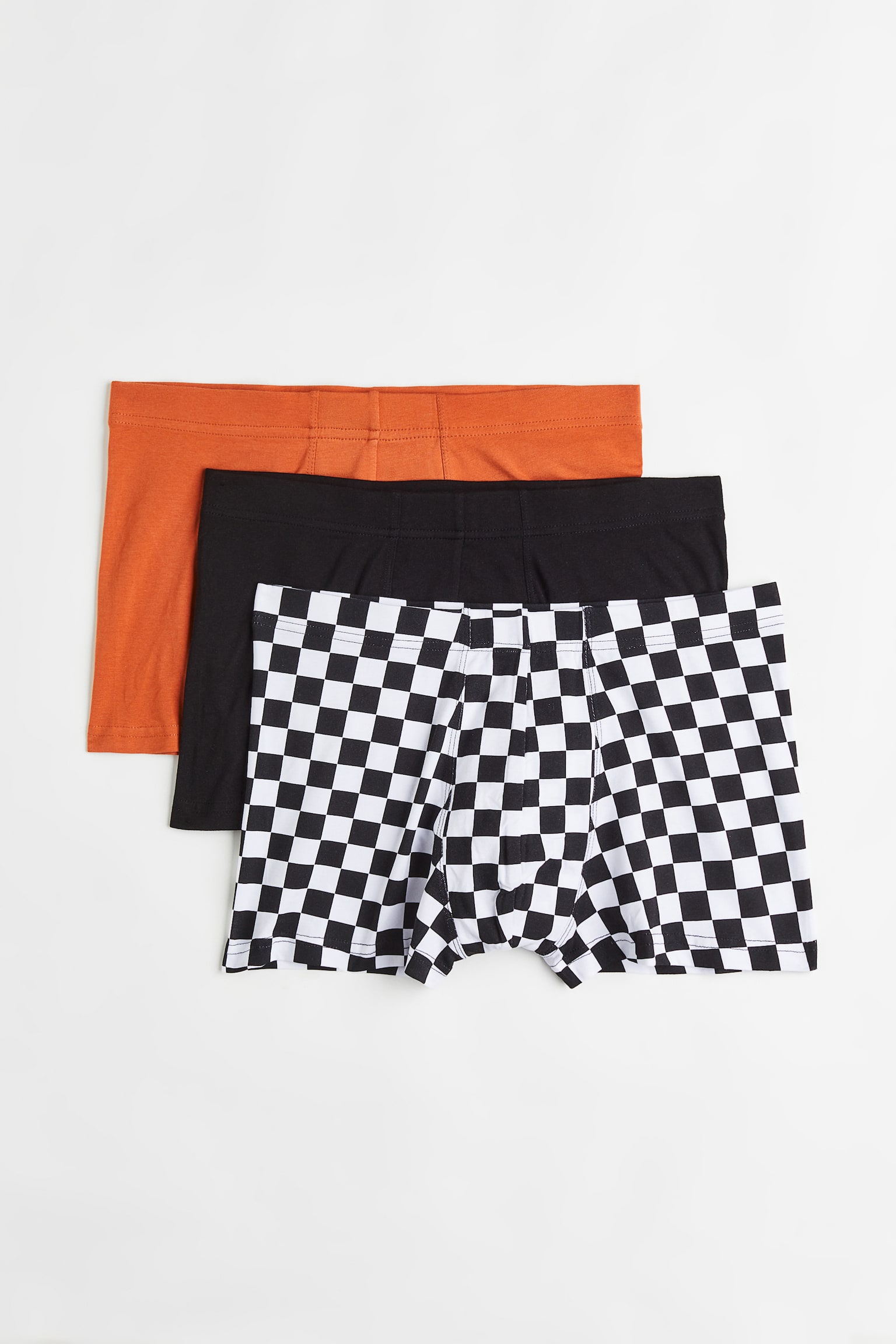 3-pack Short Boxer Shorts - Black/white checked - 1
