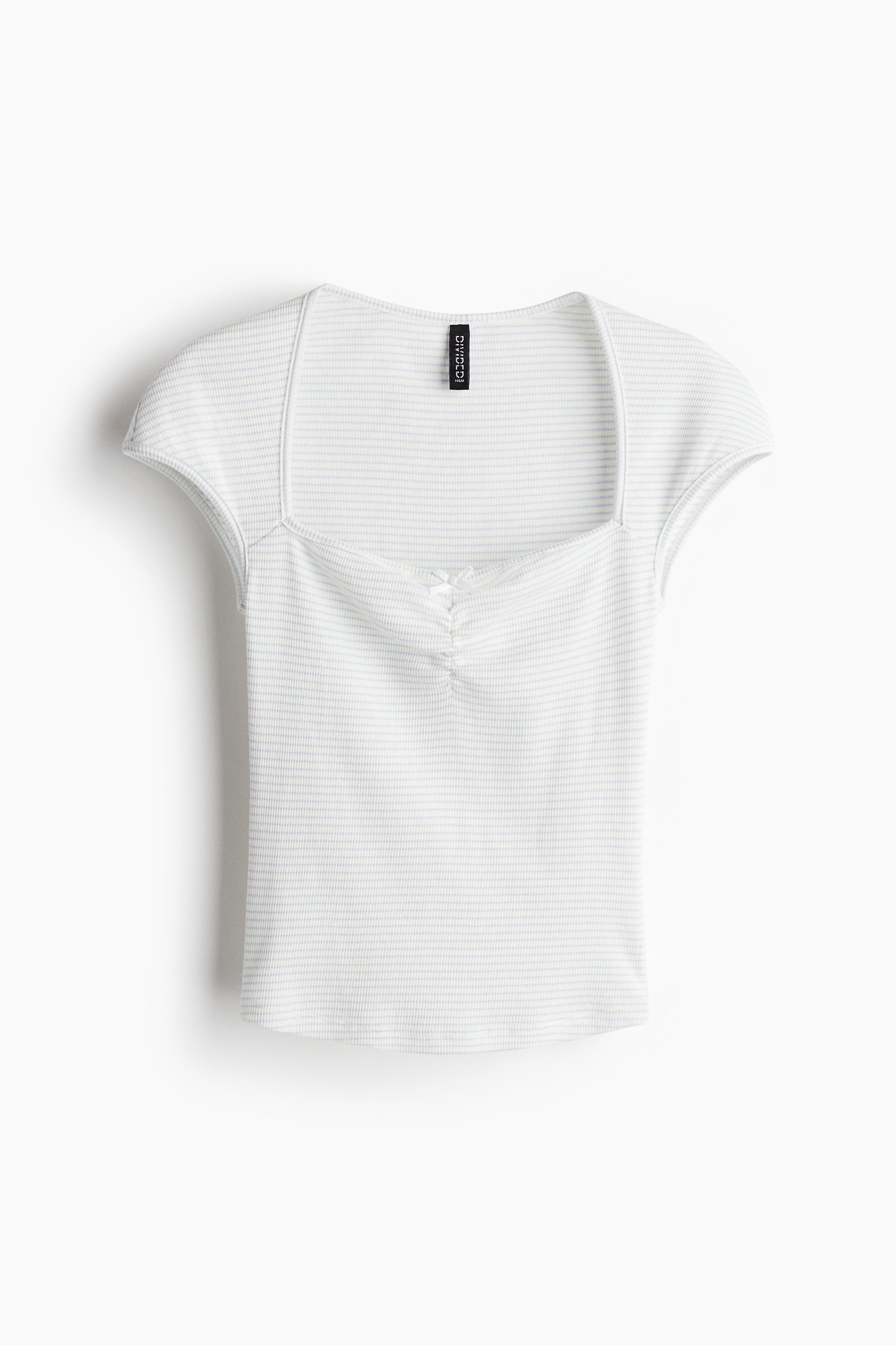 Gathered cap-sleeved top