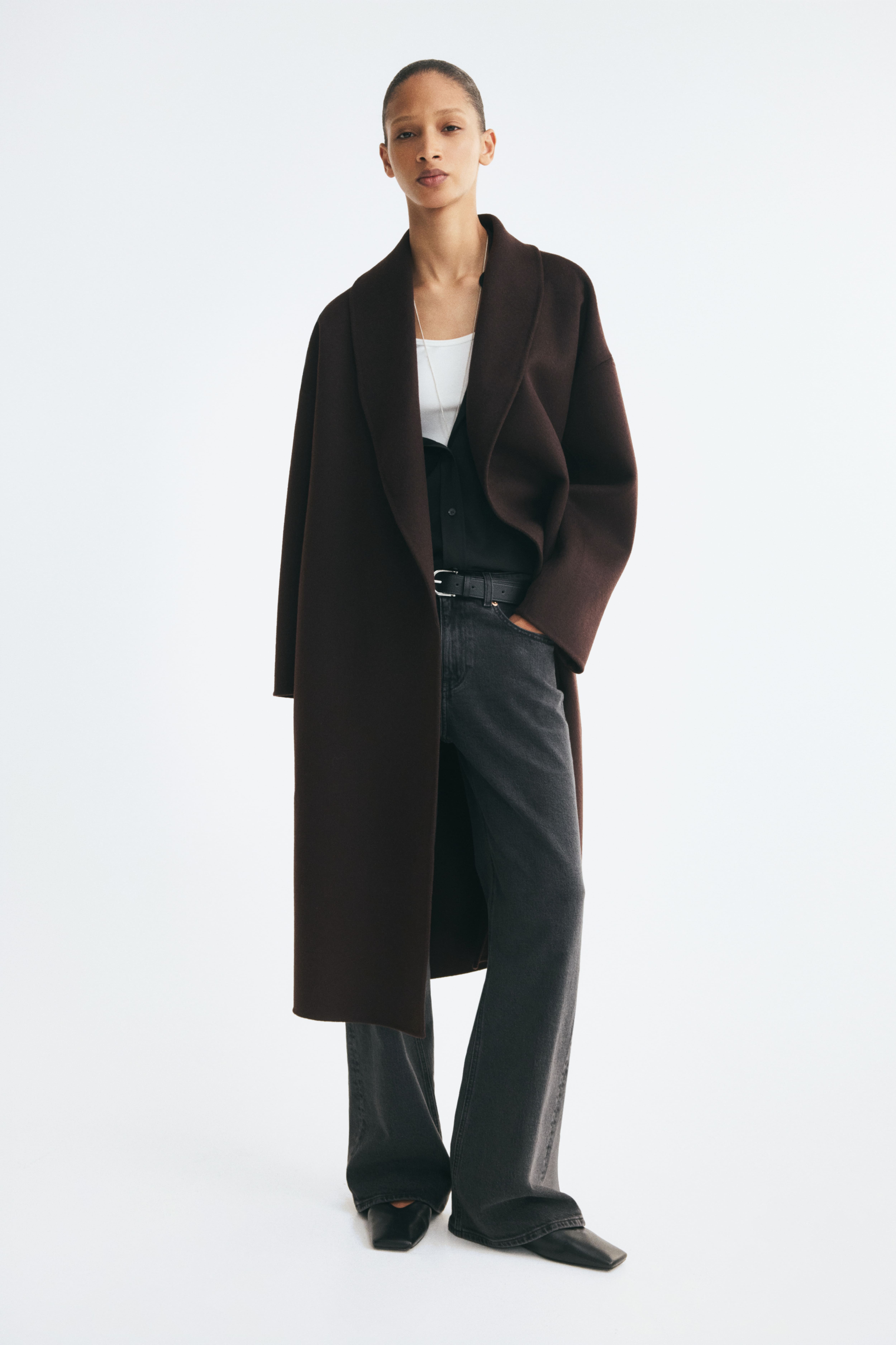 Oversized Handmade Wool-Blend Coat