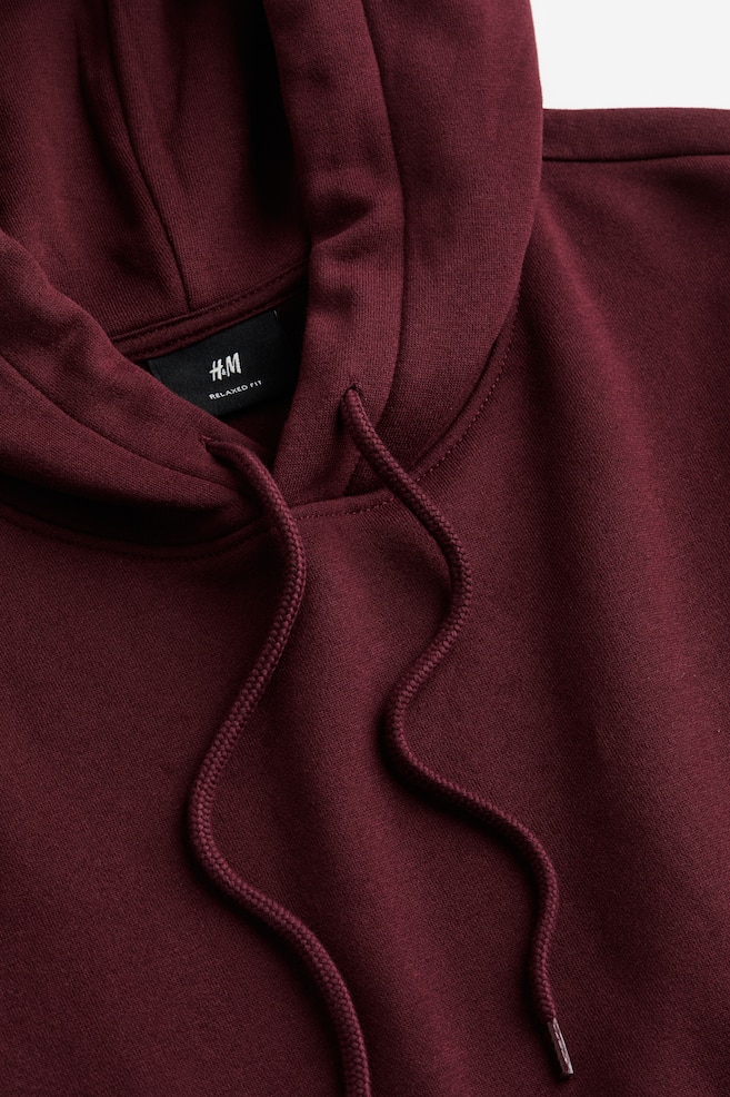 Relaxed Fit Hoodie - Burgundy/Black/White/Light grey marl/dc/dc/dc/dc/dc/dc/dc/dc/dc/dc/dc/dc/dc - 6