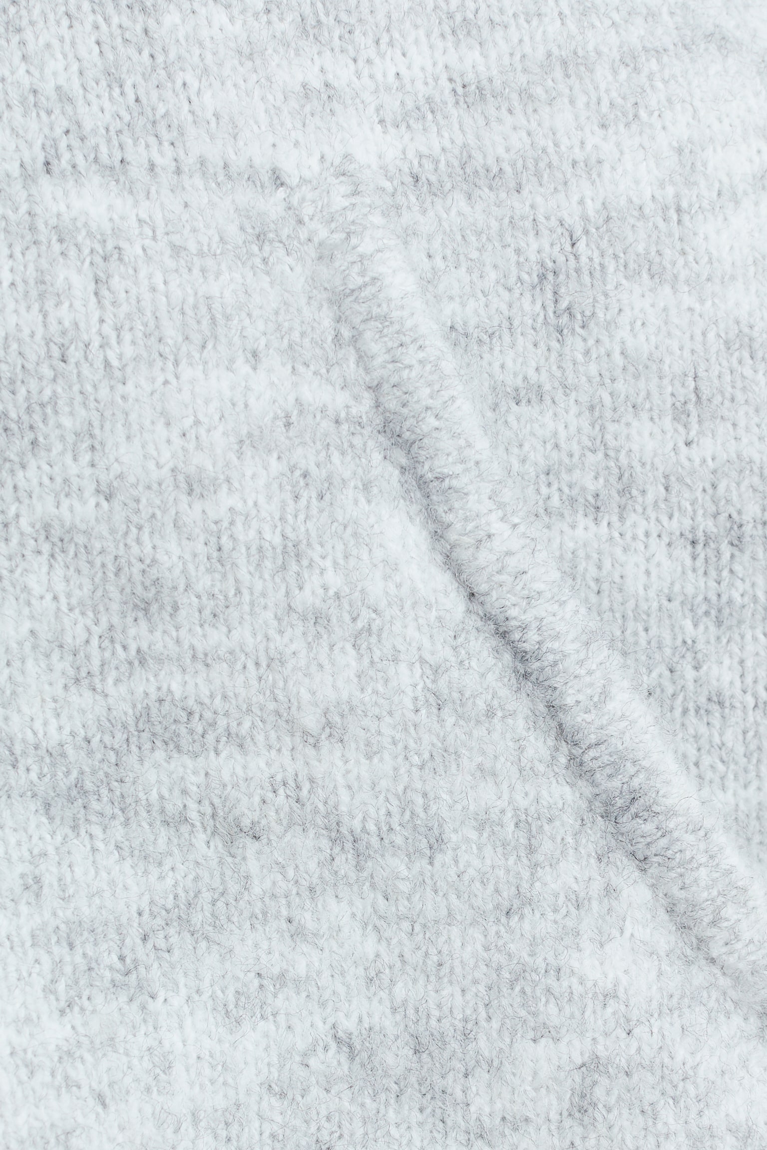 Детская куртка H&M Knit Hooded, цвет: Светлый серый меланжевый — фото 6