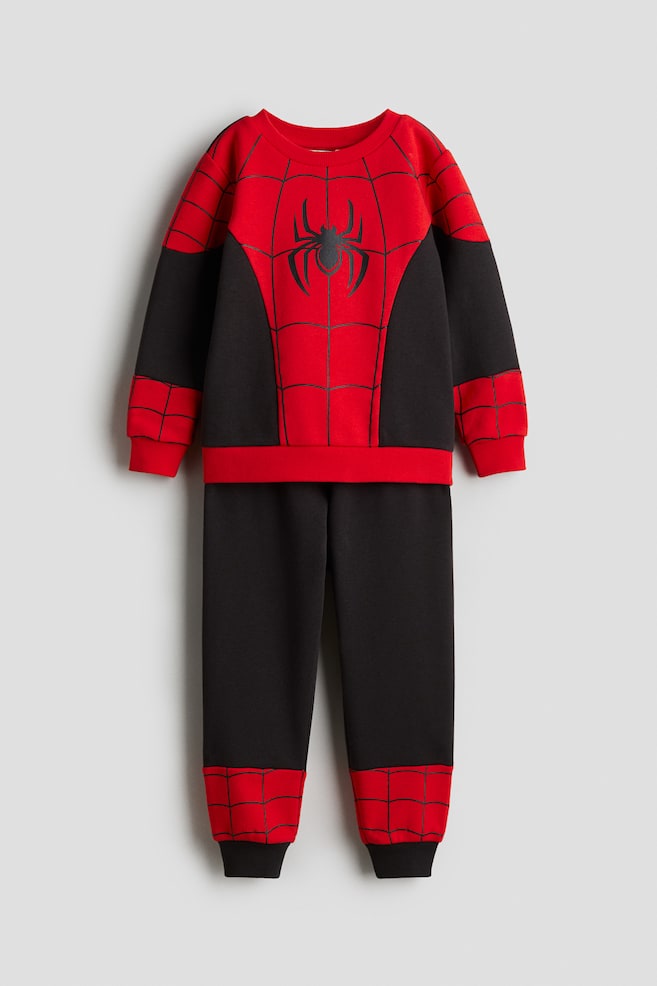 Set 2 pezzi con stampa - Rosso/Spiderman - 1