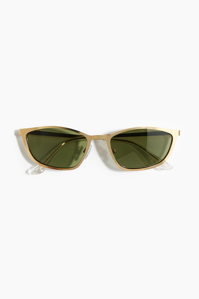 Slim Cat-Eye Sunglasses - Gold-colored - 1