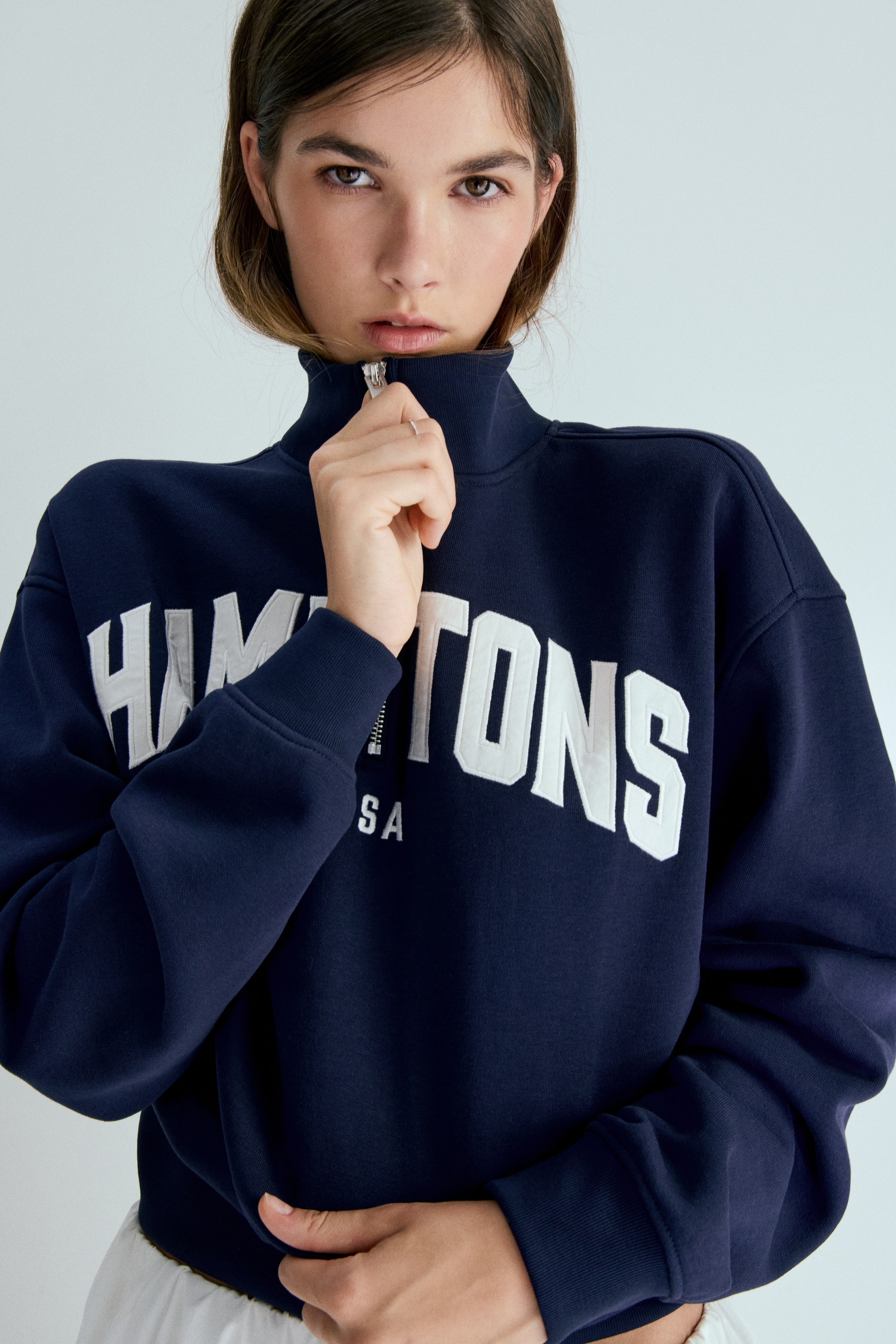 Dukserica s motivima i rajsferšlusom - Mornarsko plava/Hamptons/Tamnozelena/Belle Âme