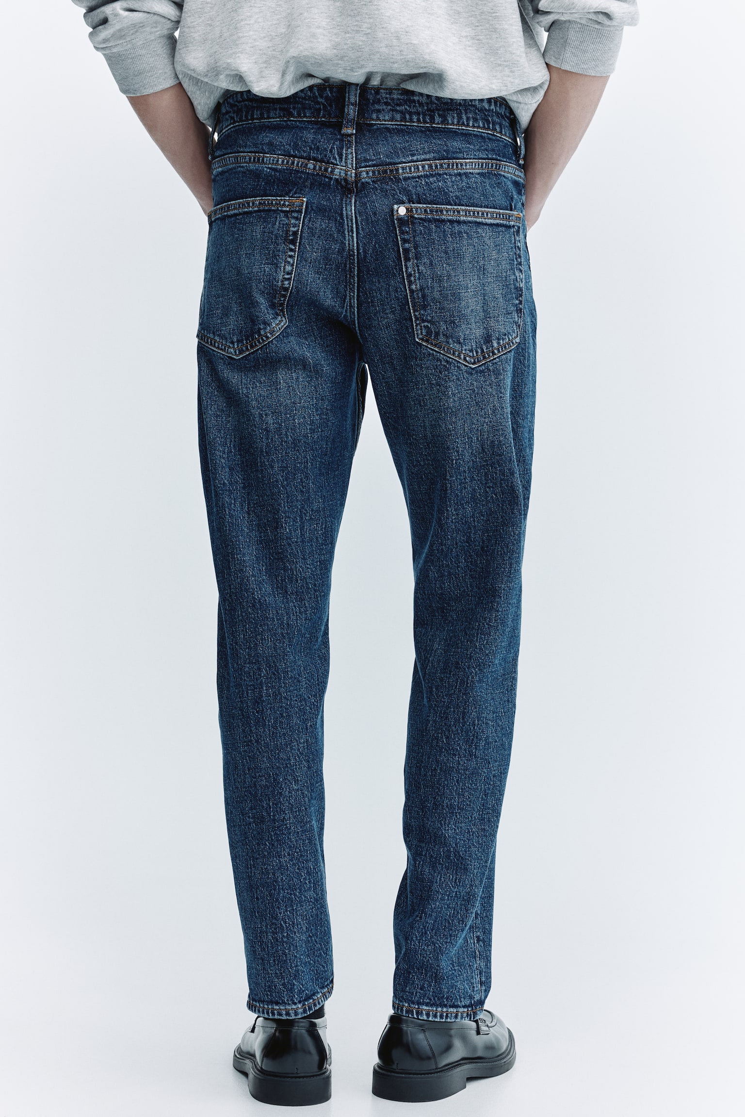Tapered jeans - Dark denim blue/Denim blue/Denim black - 5