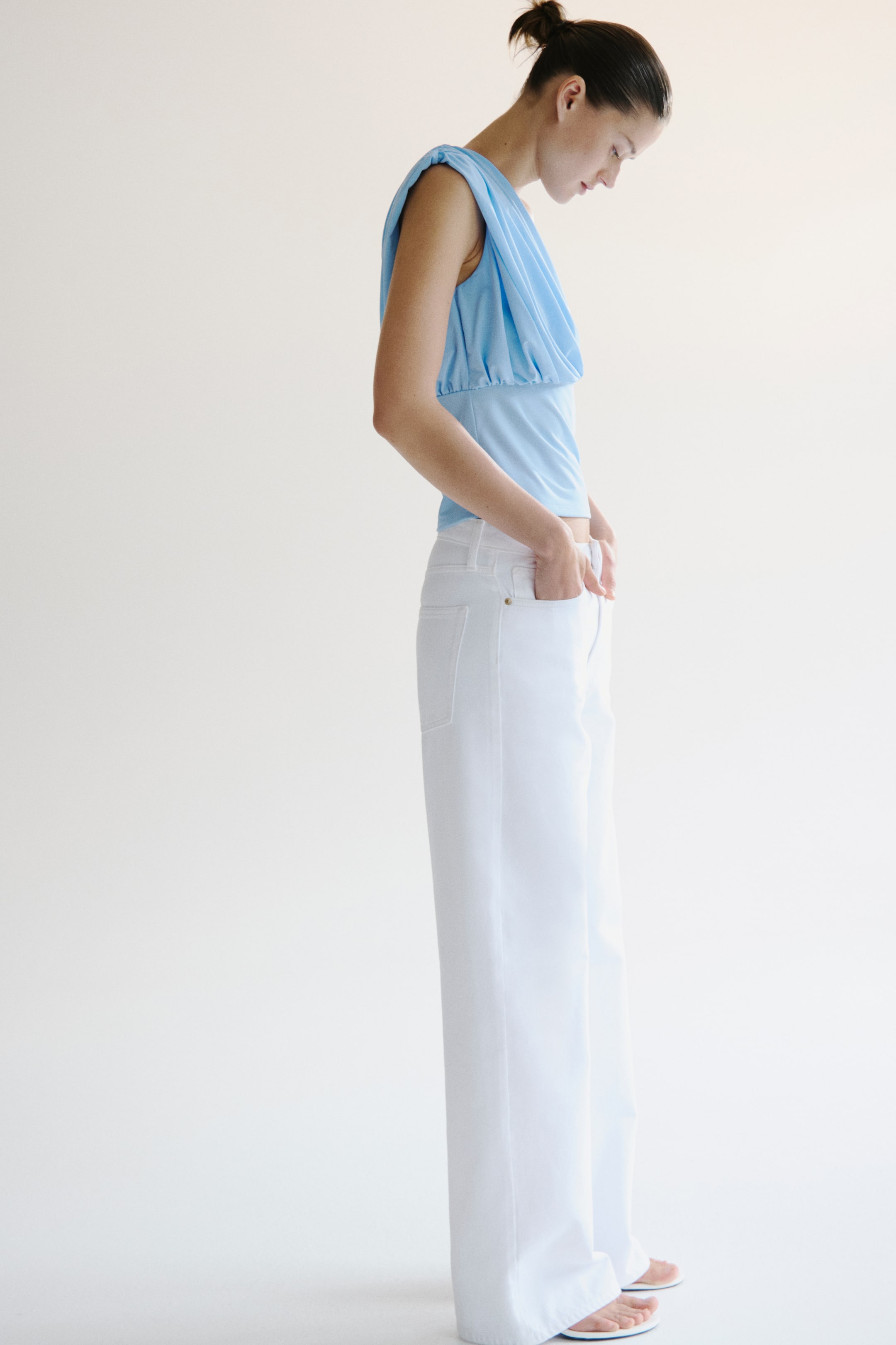 Draped One-Shoulder Top