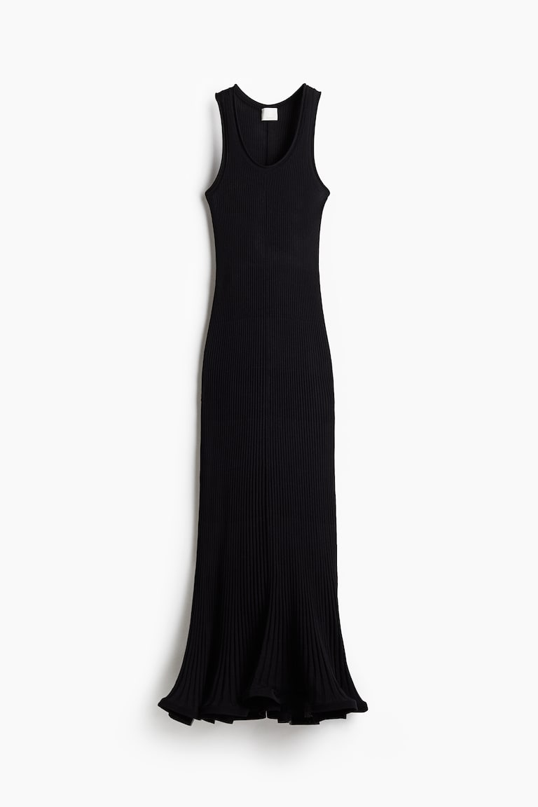 シルクブレンドマキシワンピース - ブラック - レディース | H&M JP 