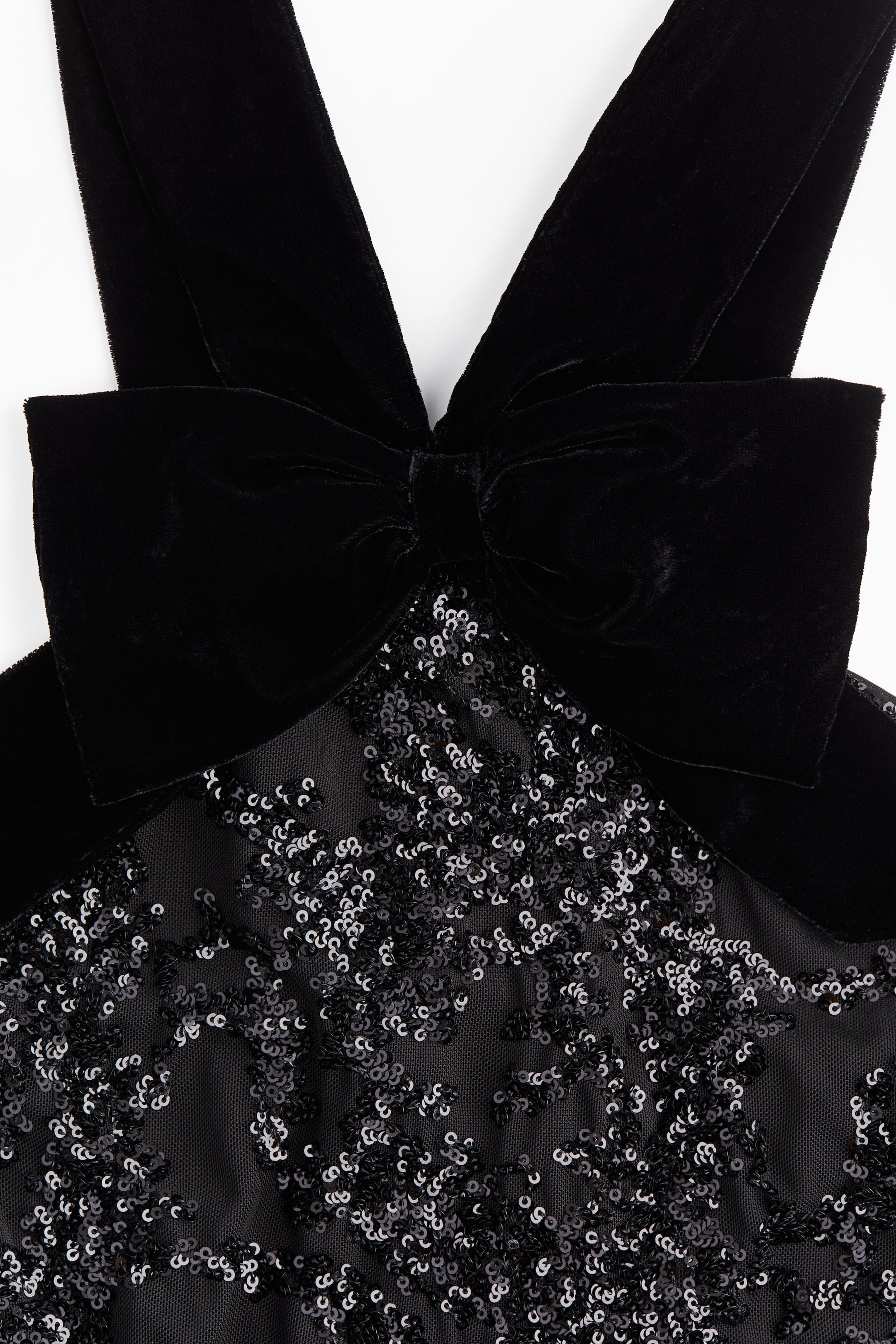 Sequined Bow-Front Top