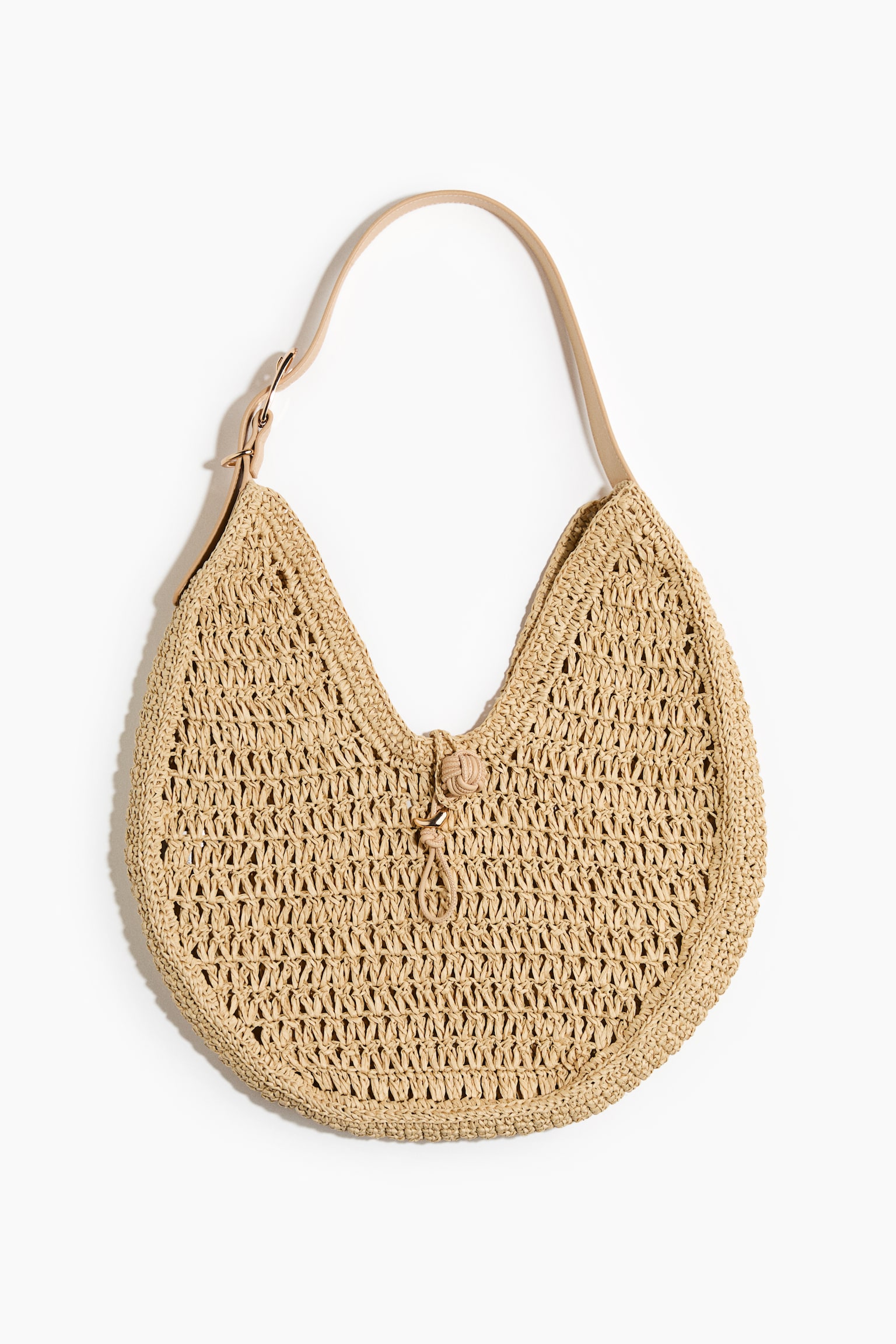 Straw shoulder bag - Beige