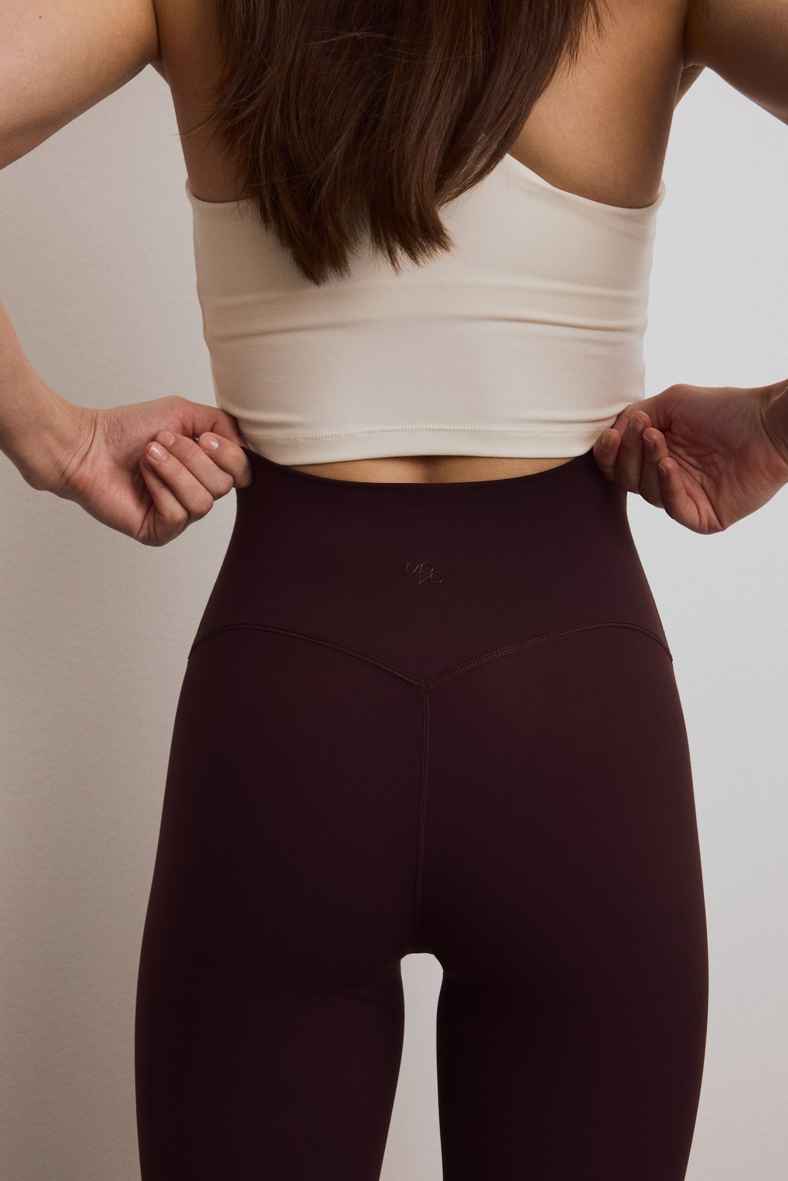 Flared yoga leggings with SoftMove™ - Chocolate plum purple  - 7