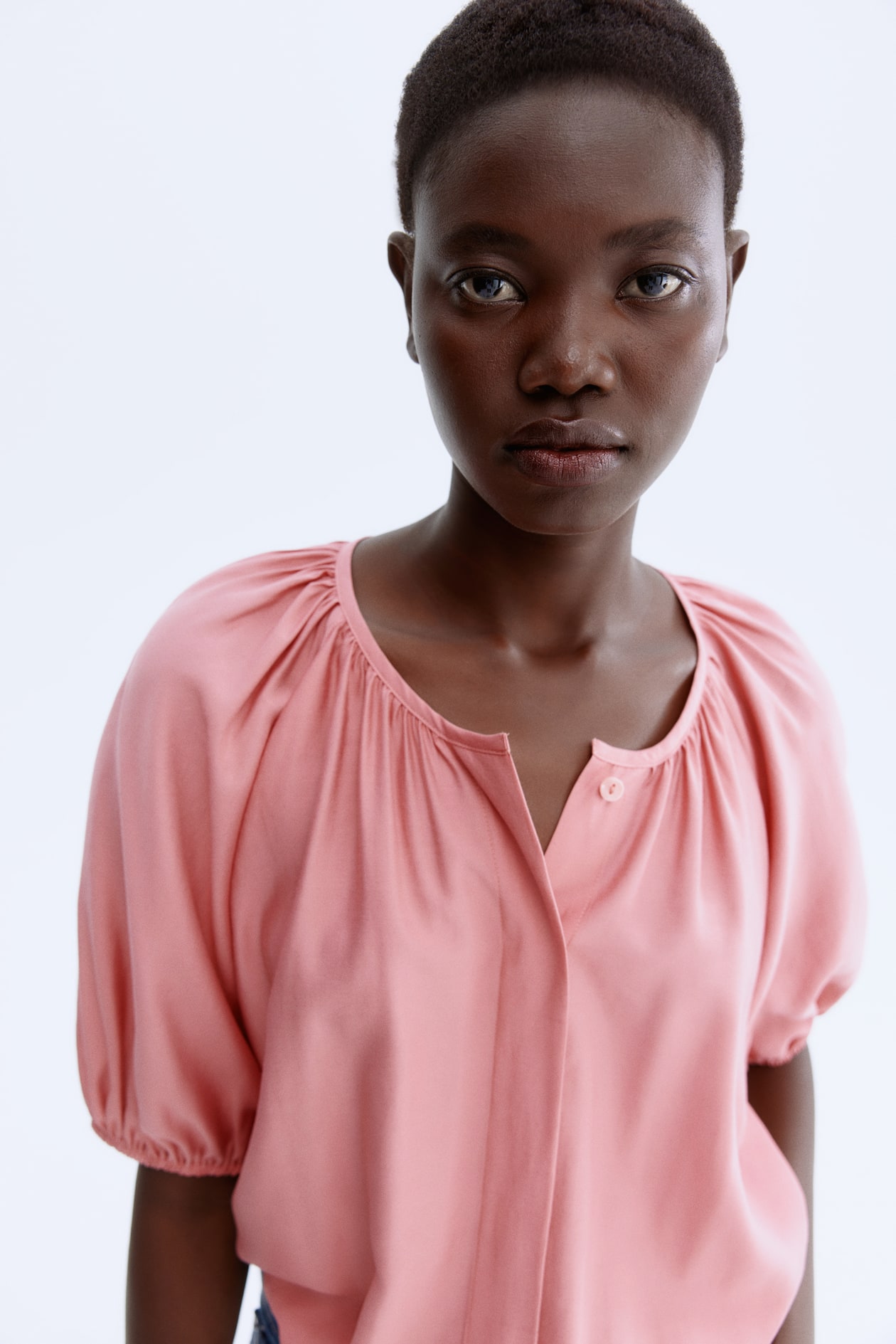 Balloon-Sleeved Blouse