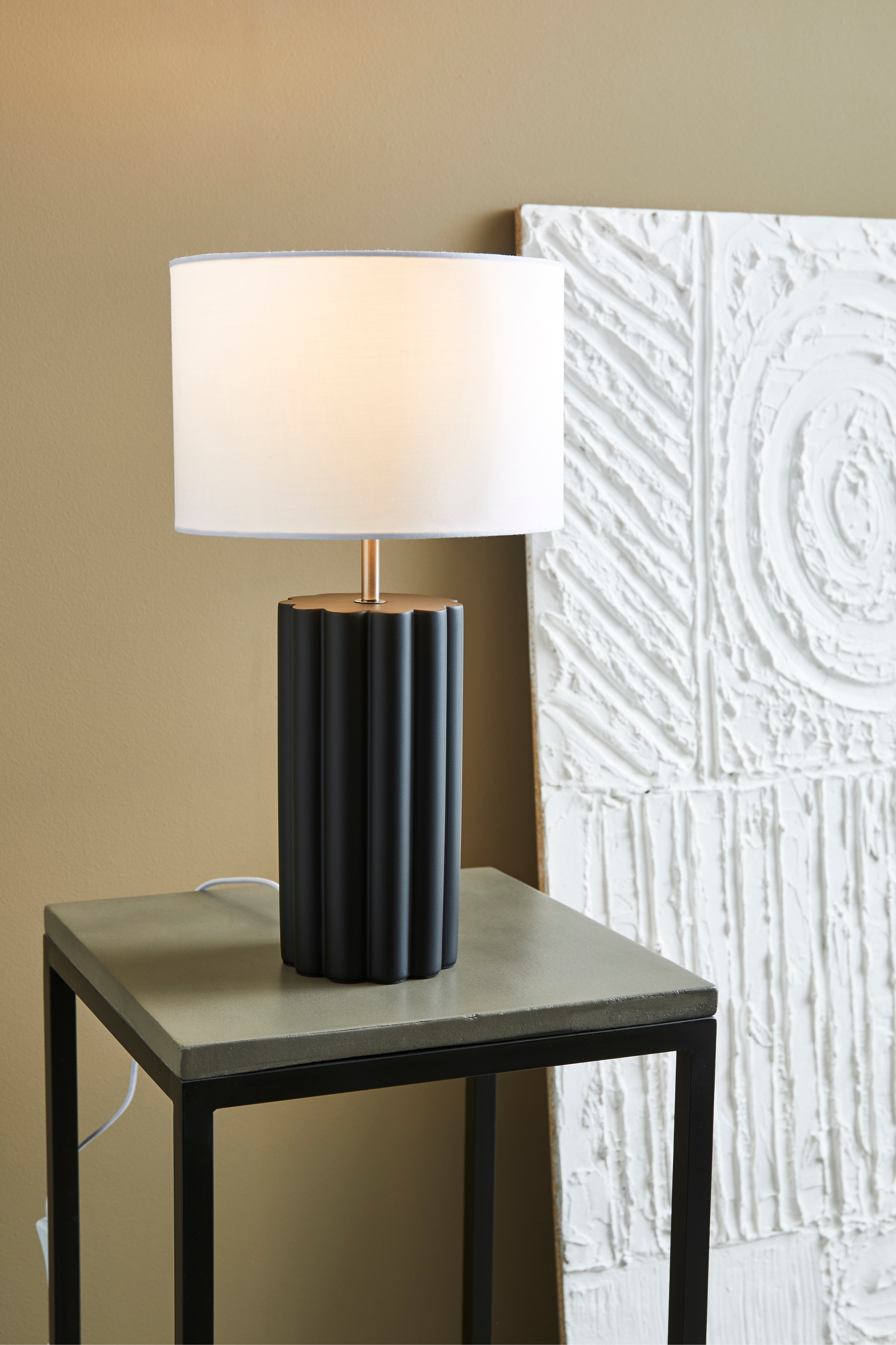 Column Tischlampe - Black/white/White