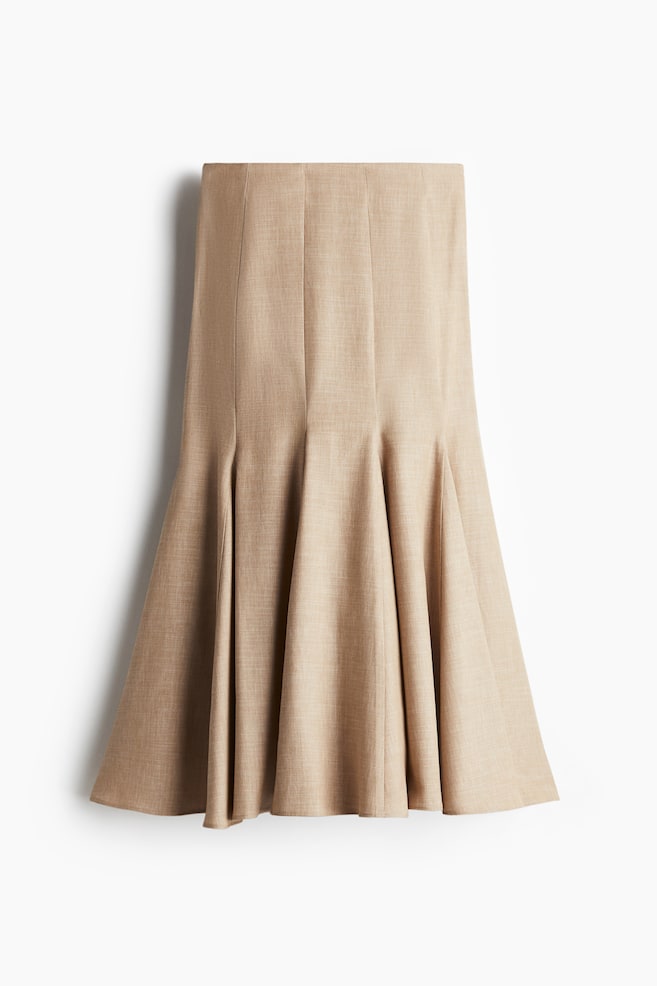 Flared skirt - Beige - 1