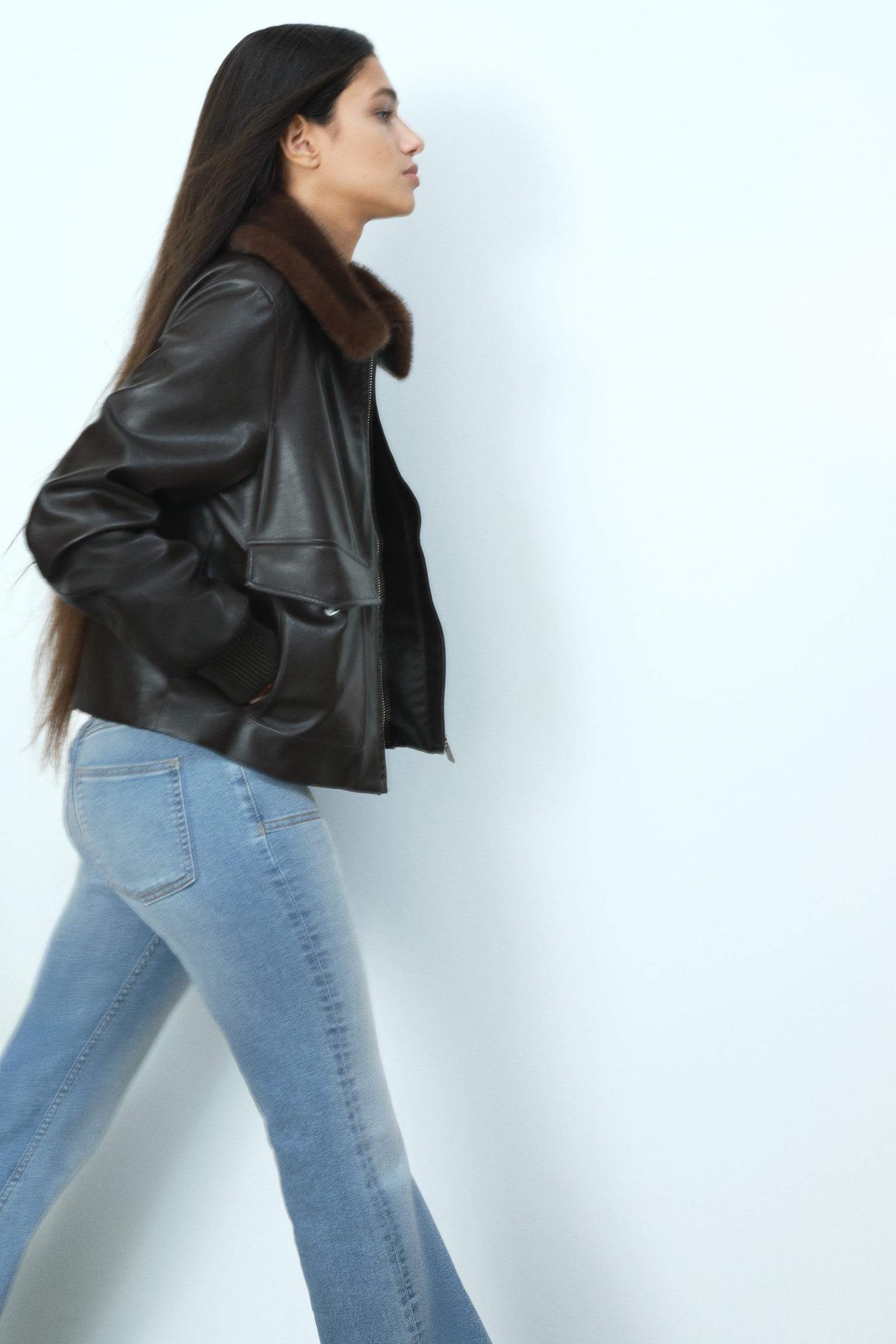 Flared Regular Jeans - Azul denim claro/Negro lavado - 5