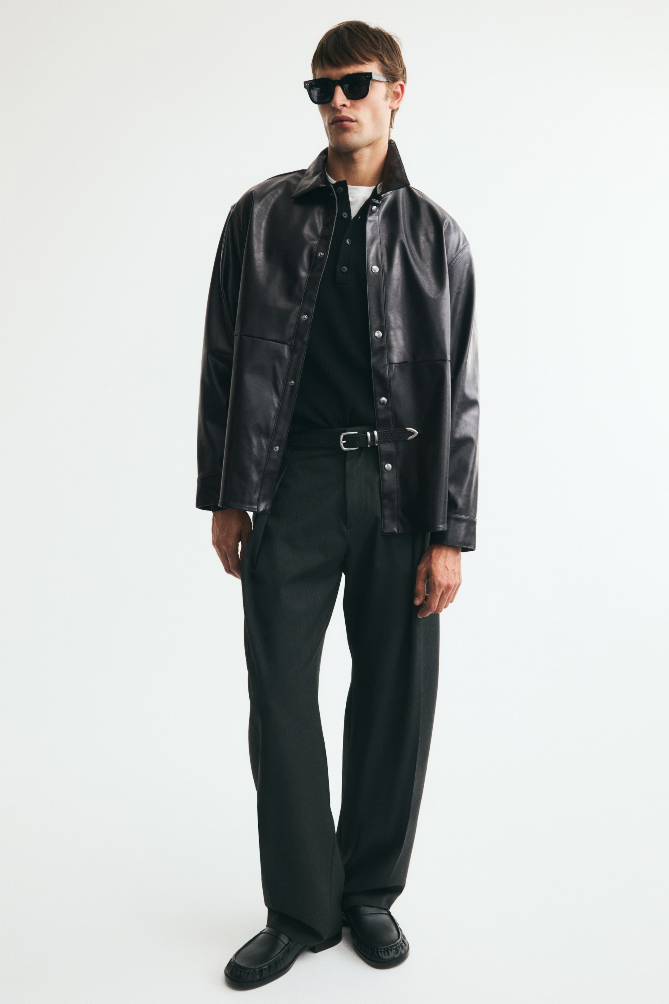 Мужские топы H&M Coated Overshirt — фото 4