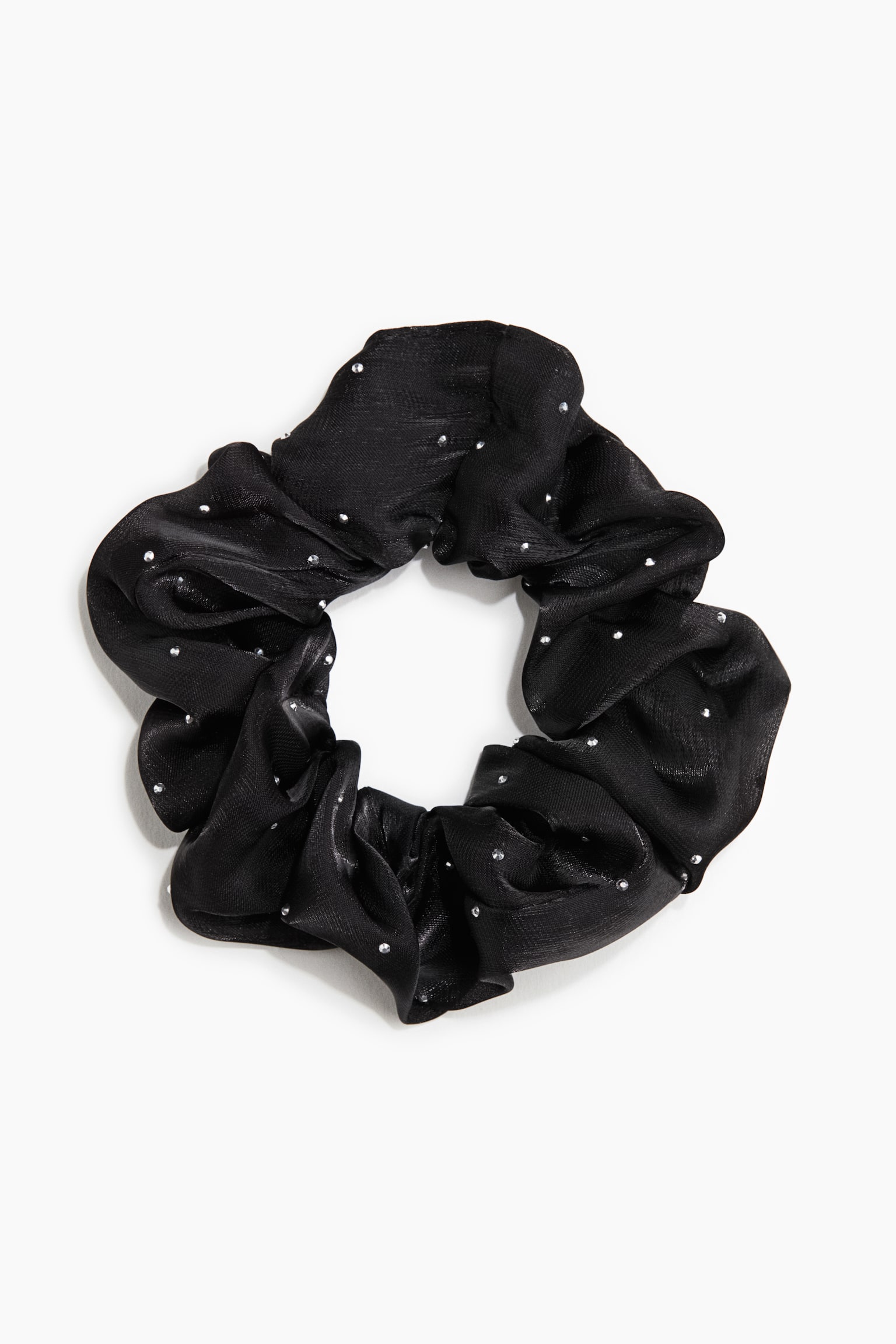 Scrunchie met stras - Zwart - 2