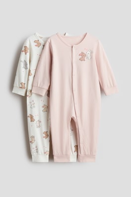 2-pack pyjamasoverall i bomull