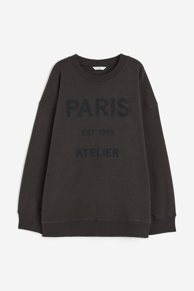 Printed sweatshirt - Dark grey/Paris/Light grey marl/Boston - 2