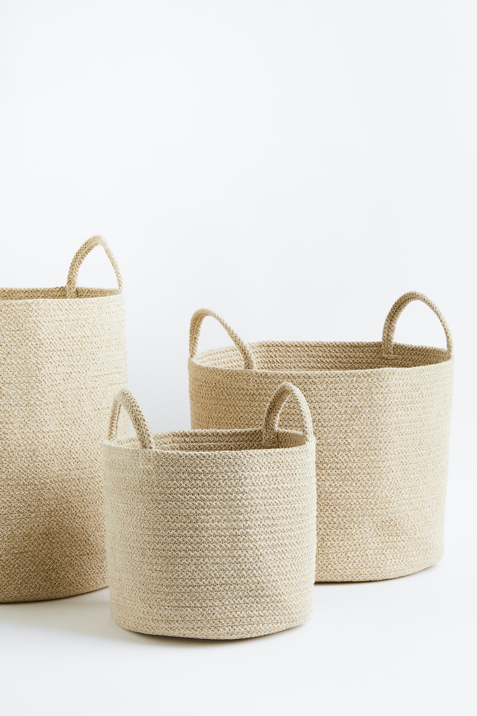 Cotton storage basket - Light beige - 3