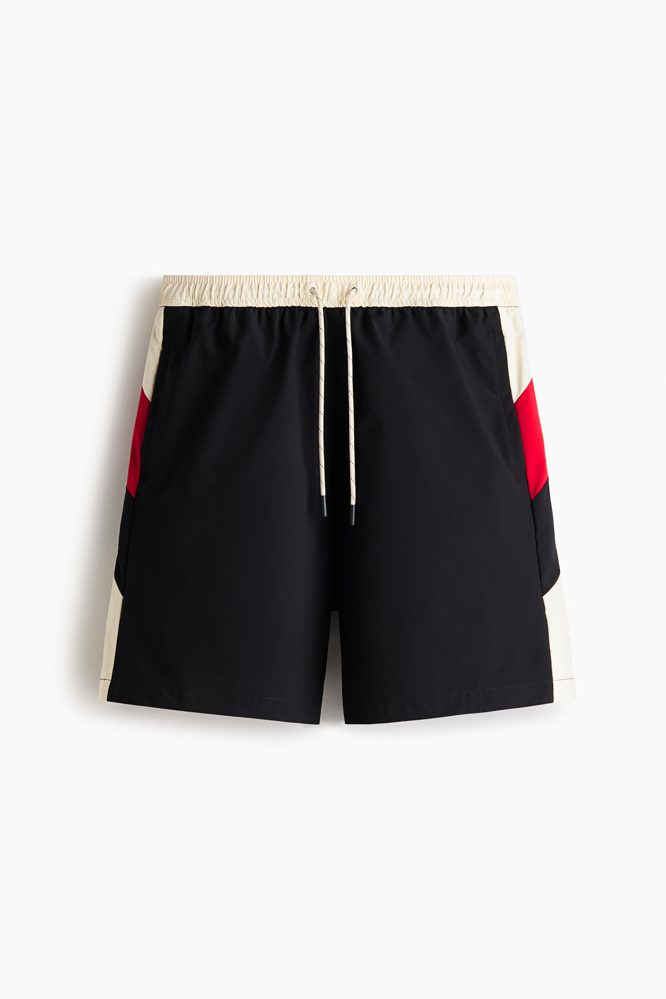 Loose Fit Shorts - Black/Colour block/Green/Colour block