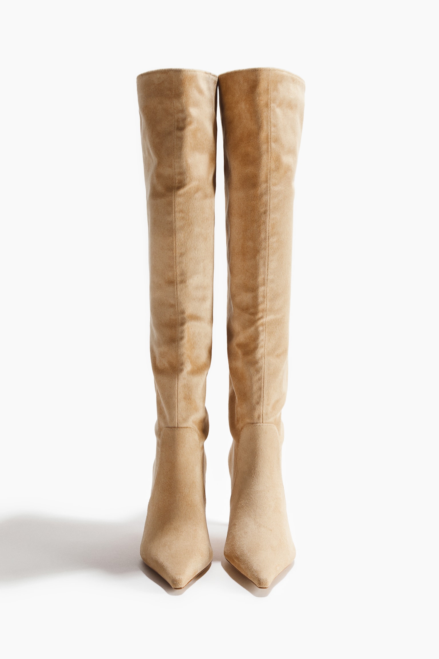 Женские ботинки H&M Knee-High, цвет: Бежевый — фото 2